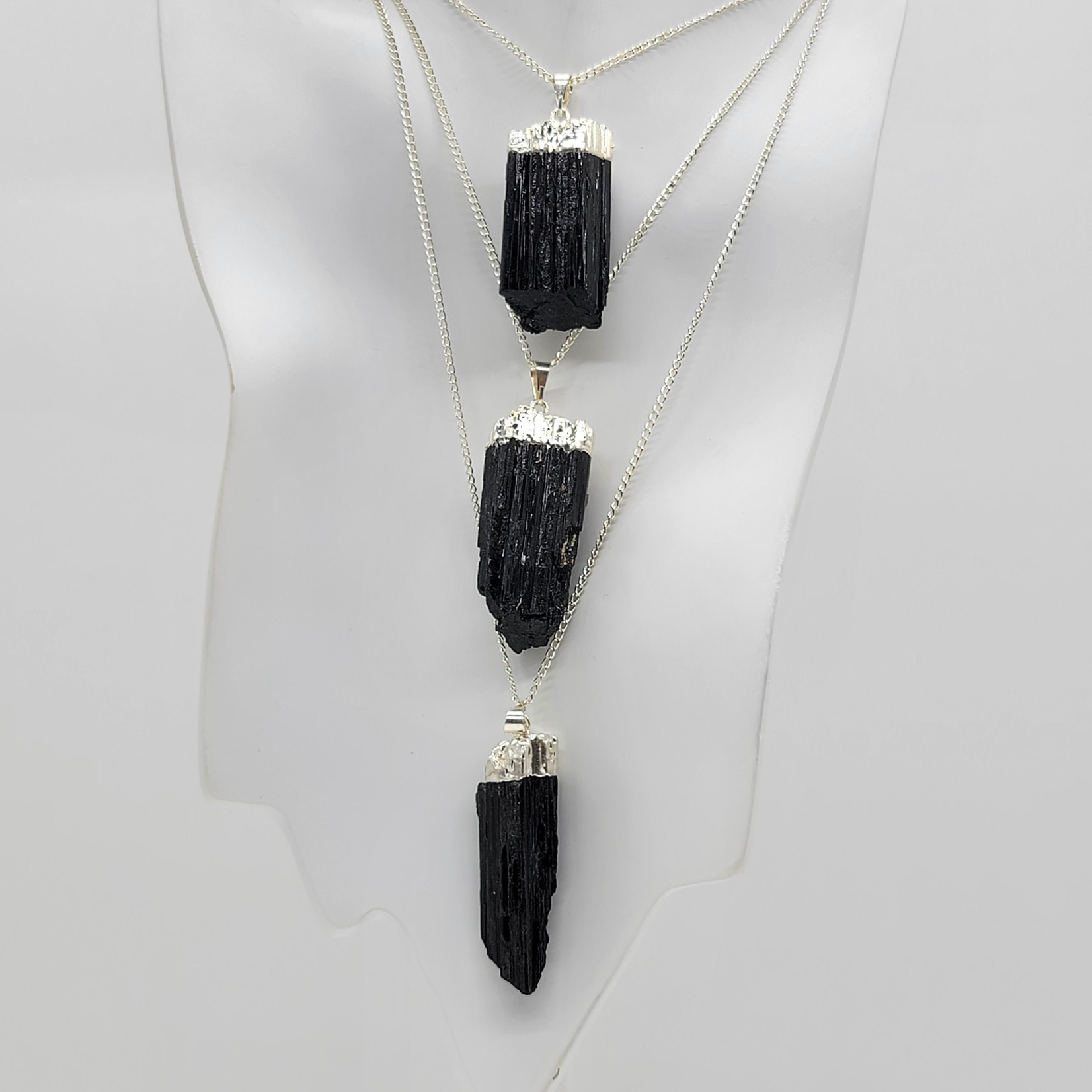 Raw Black Tourmaline Pendant