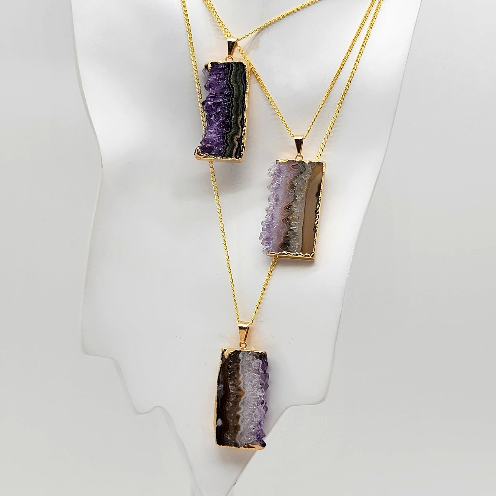 Amethyst Slice Necklace