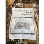 Tan multi-ring elephant  tapestry