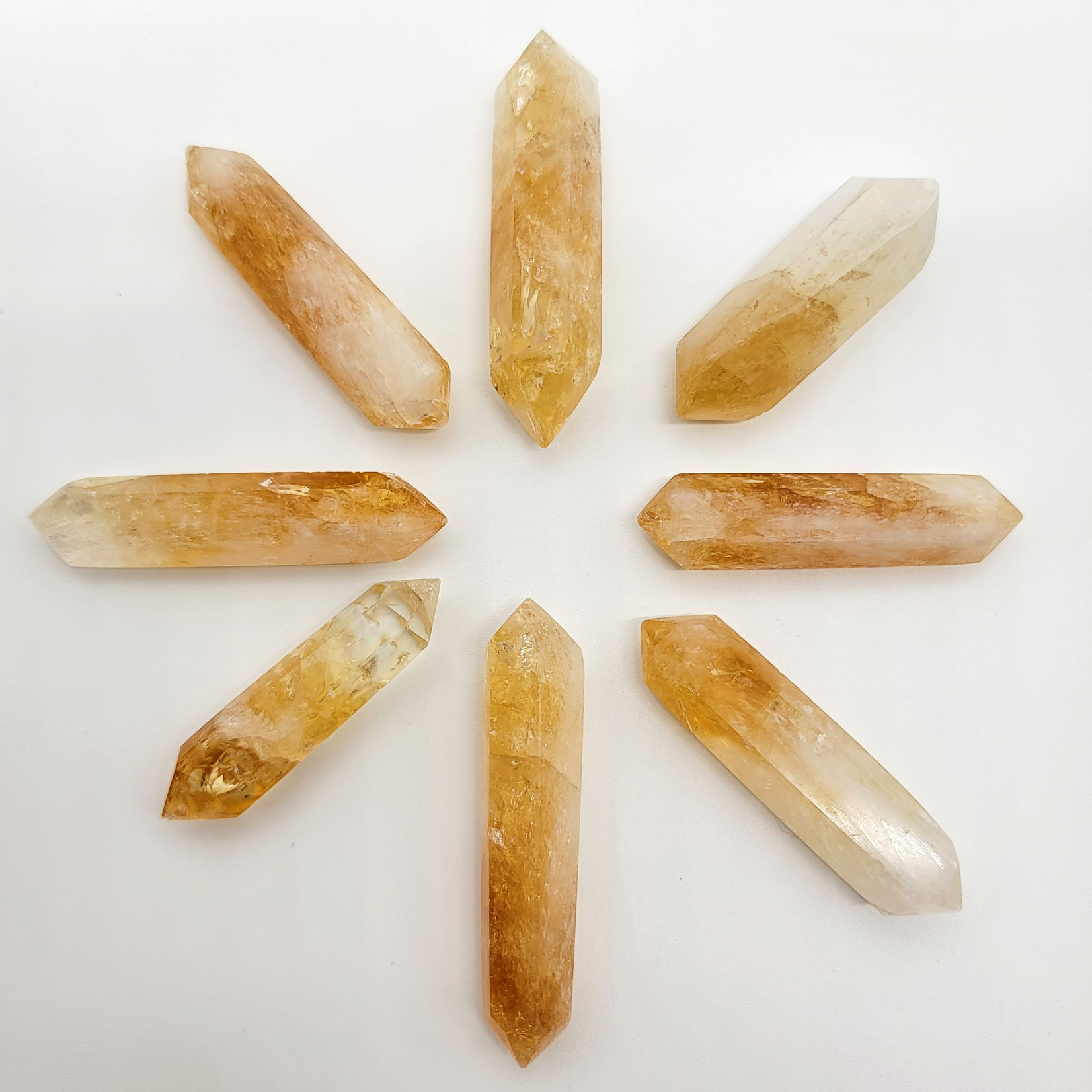 Small Double Terminated Citrine points