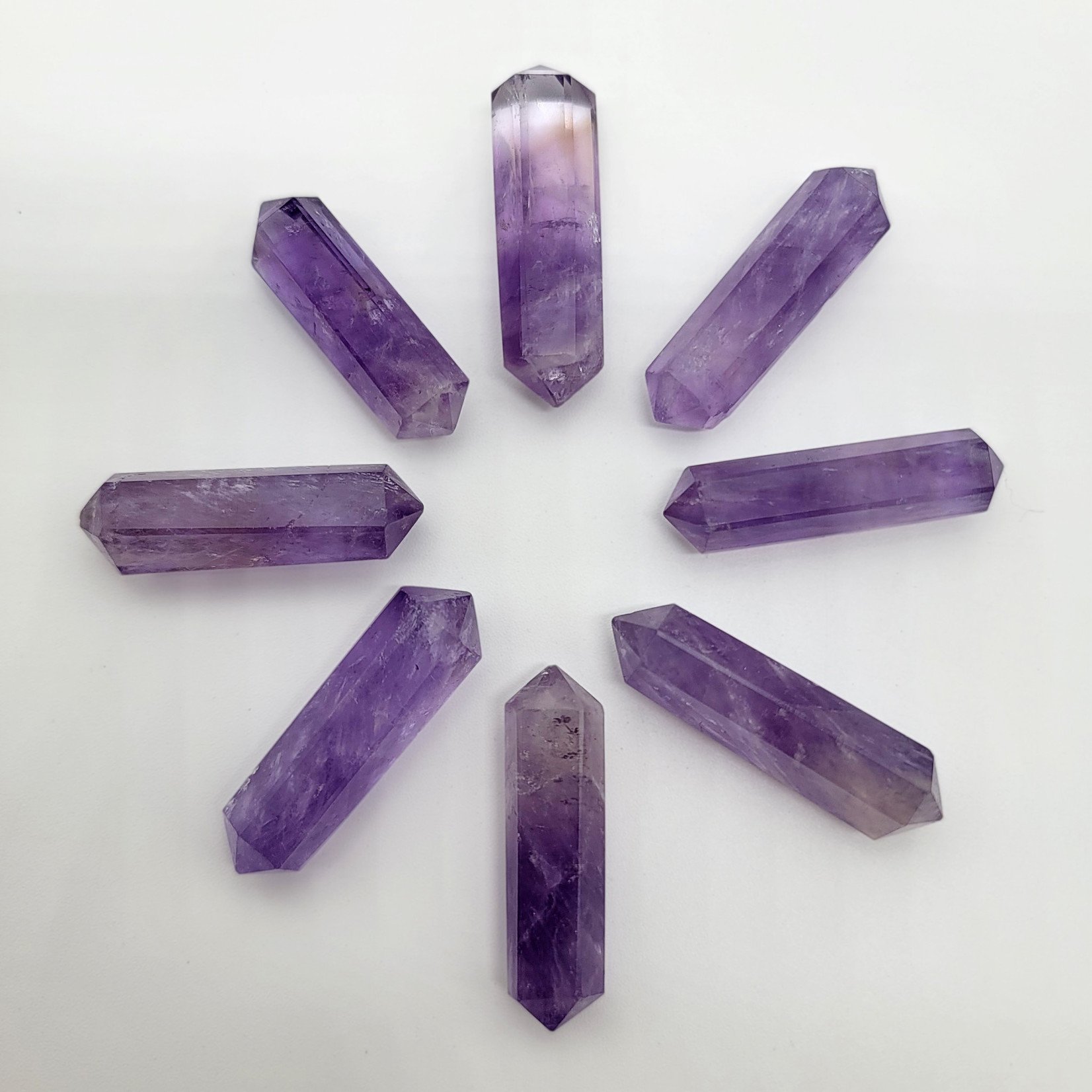 Small Double Terminated Amethyst Points