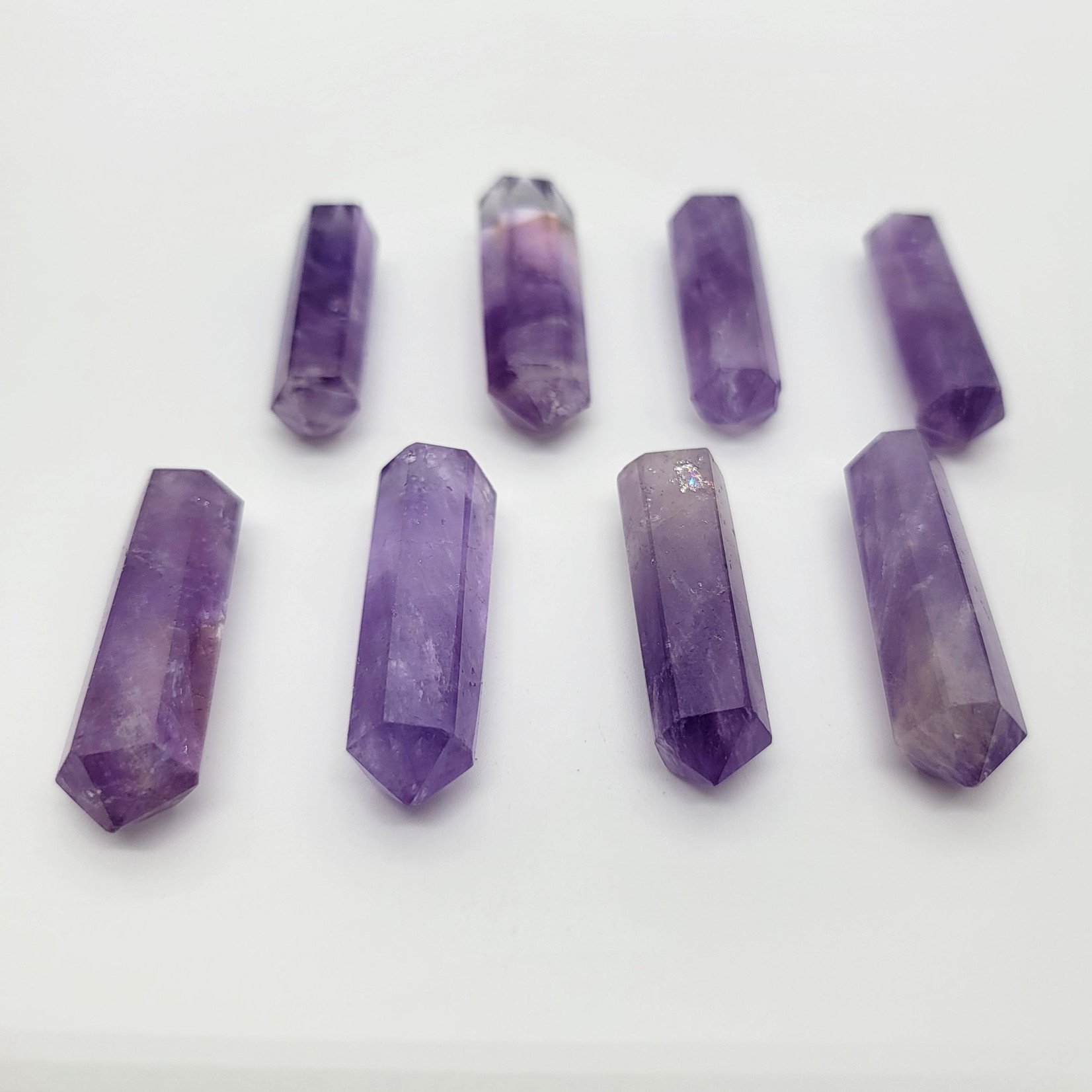 Small Double Terminated Amethyst Points