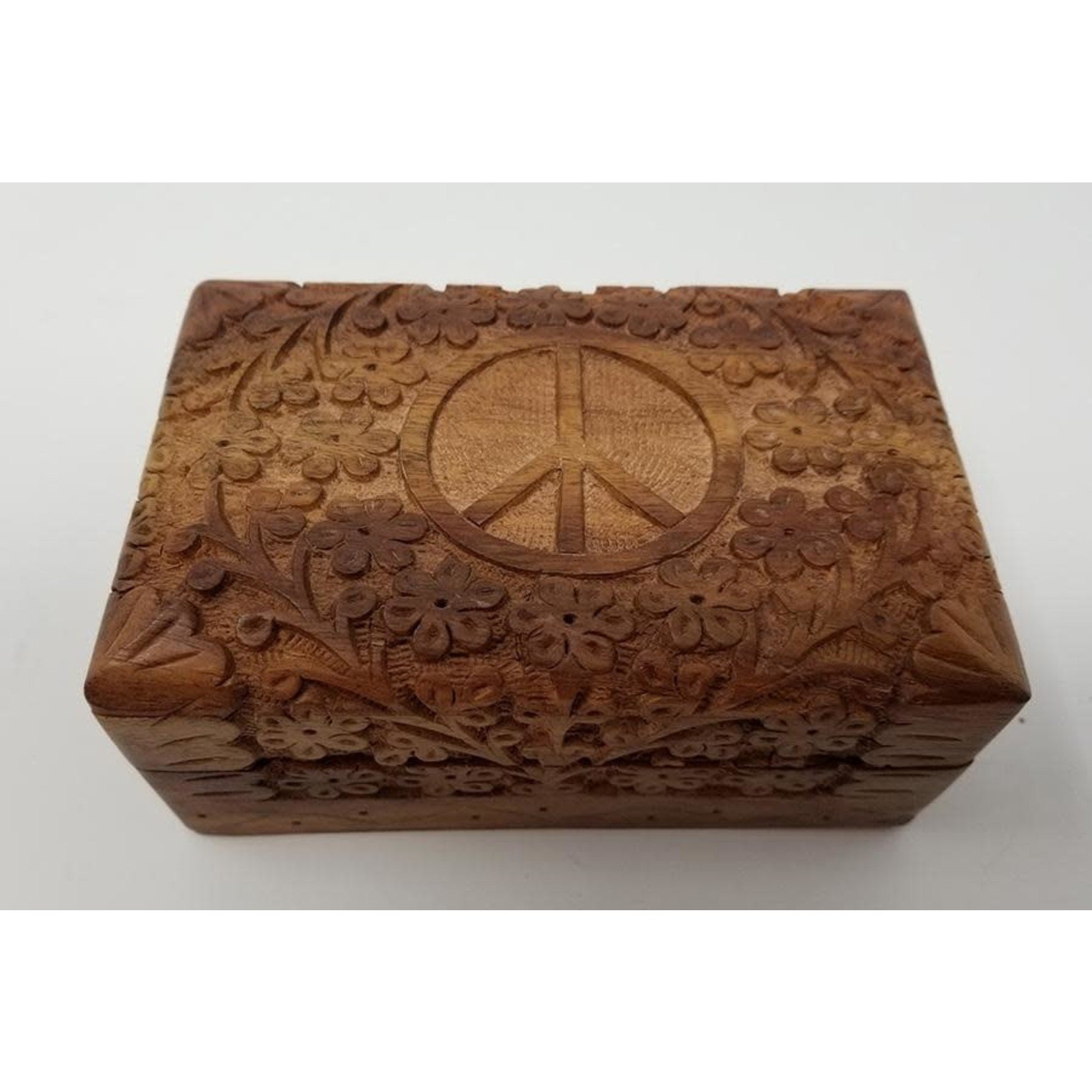 Peace Sign Wooden Box 4x6"