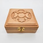 Triple Moon Wooden Box 6x6x2.5"