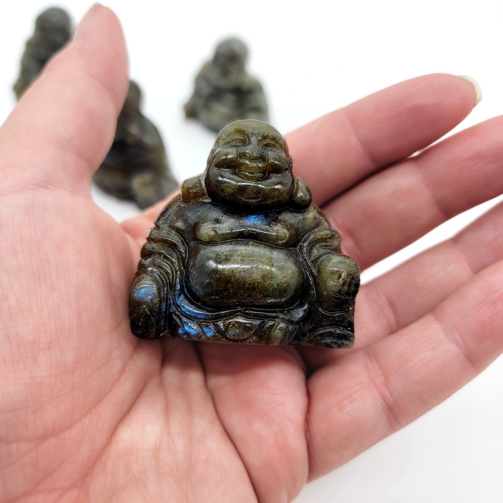 Labradorite Lucky Buddha