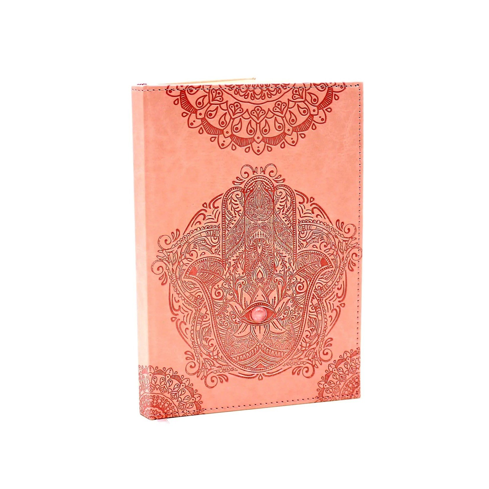 Earths Elements Journal Pink Hamsa