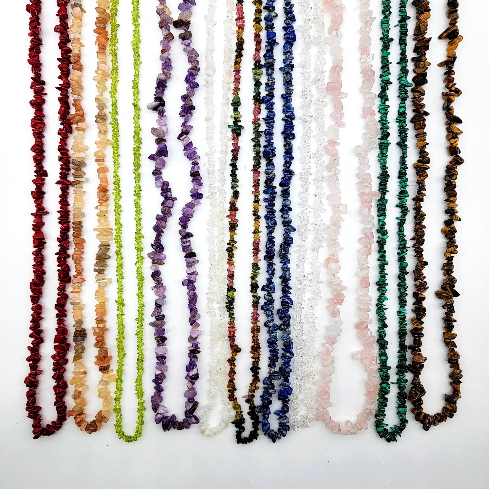 36" Stone Chip Necklaces- 11 stone options