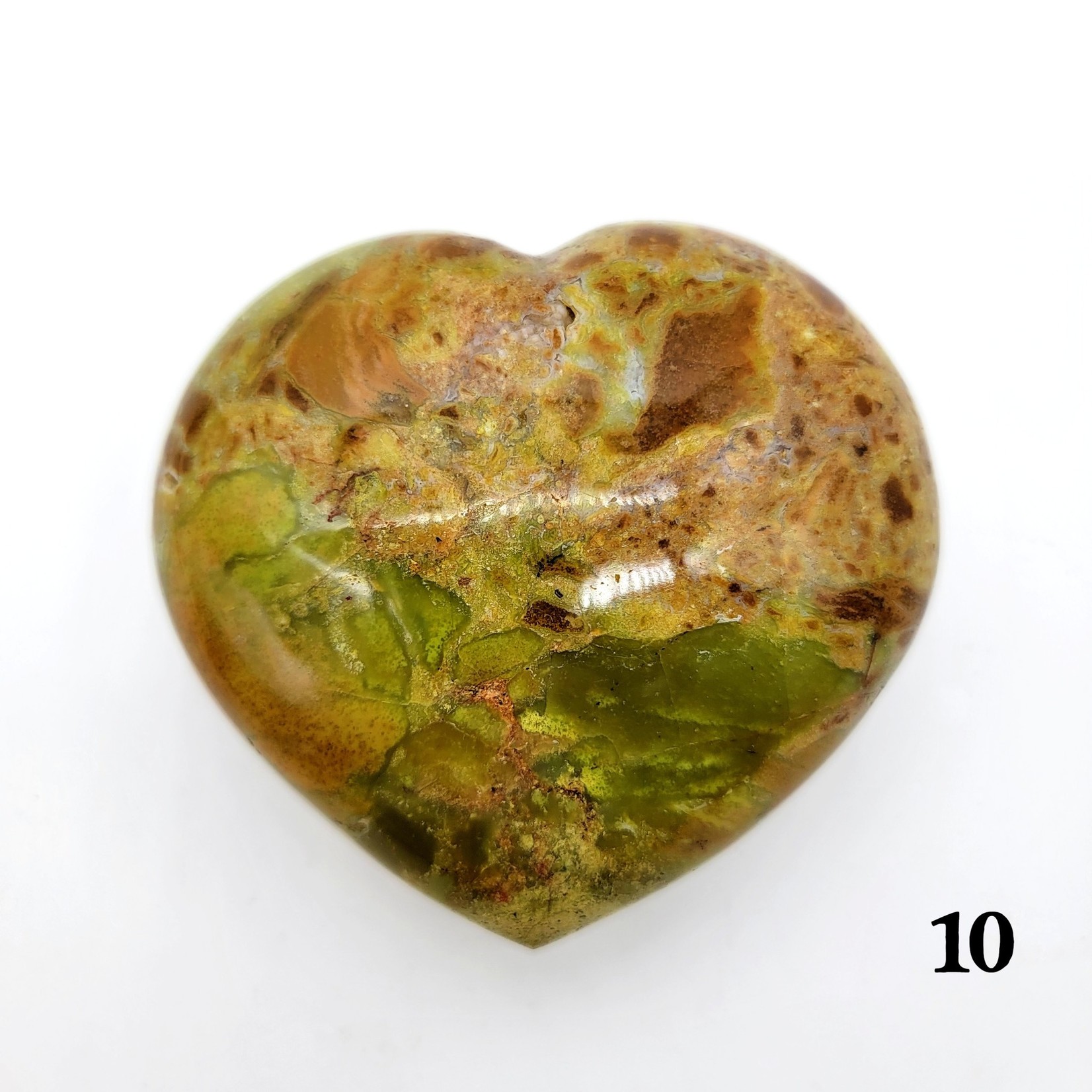 Large Green Opal Hearts