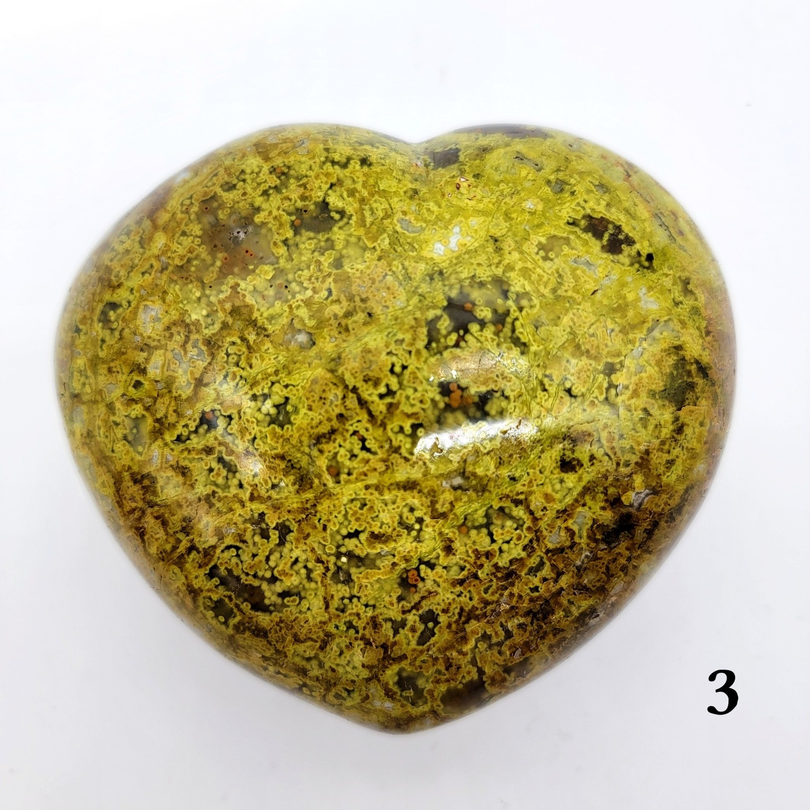 Large Green Opal Hearts