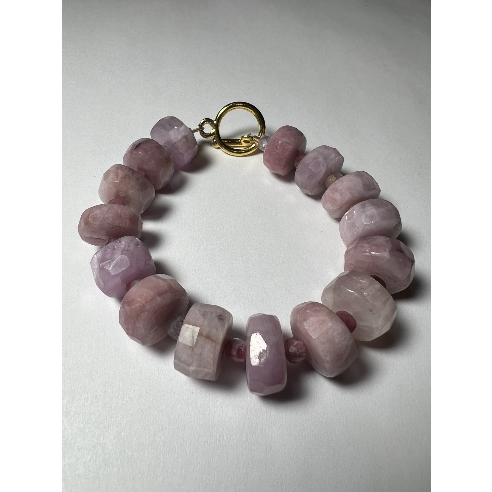 Designs By Winifred Kunzite Bracelet with Tourmaline