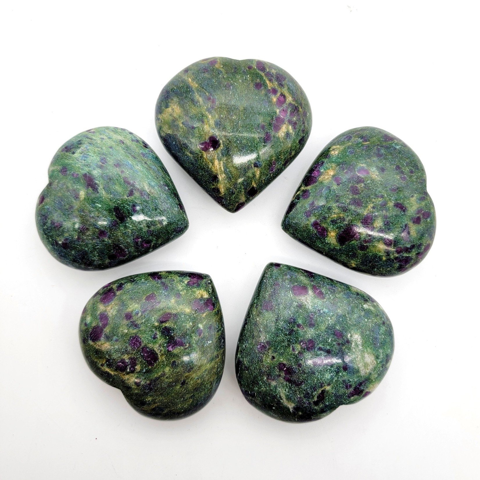 Ruby Fuchsite  Hearts Medium