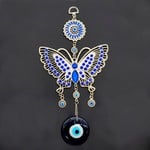 Blue Crystal Butterfly Wall Hanging Evil Eye