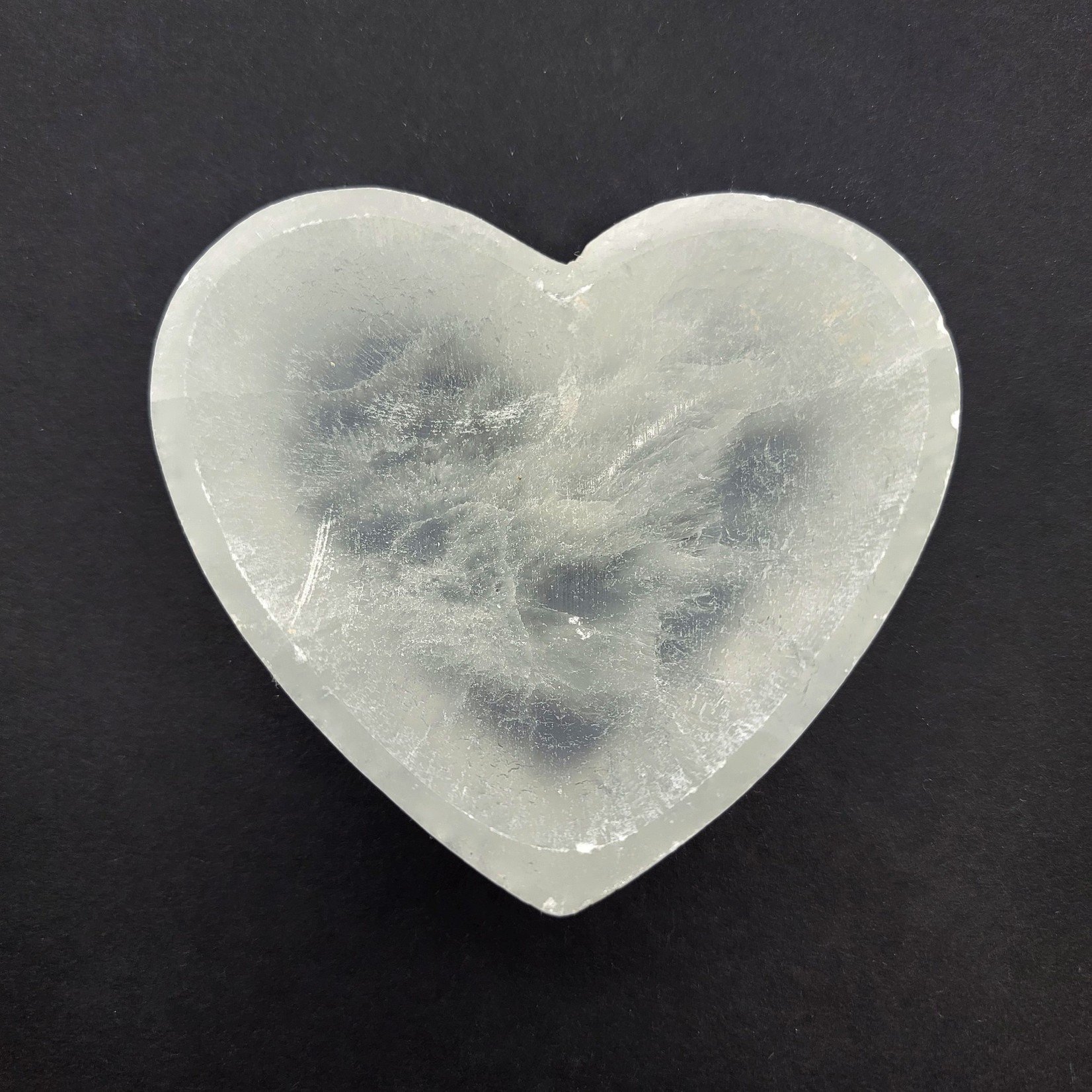 Selenite Heart Bowl 4''