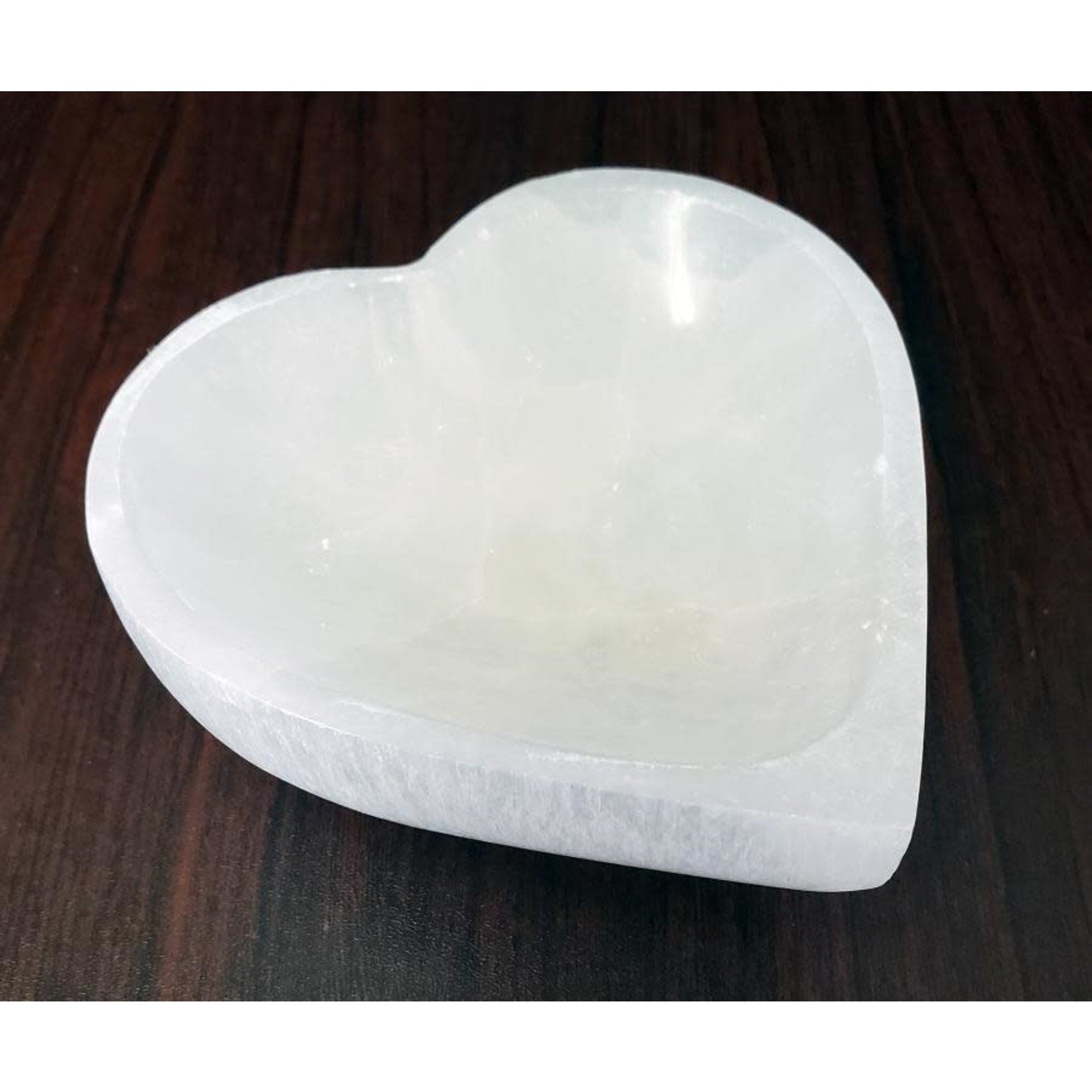 Selenite Heart Bowl 4''