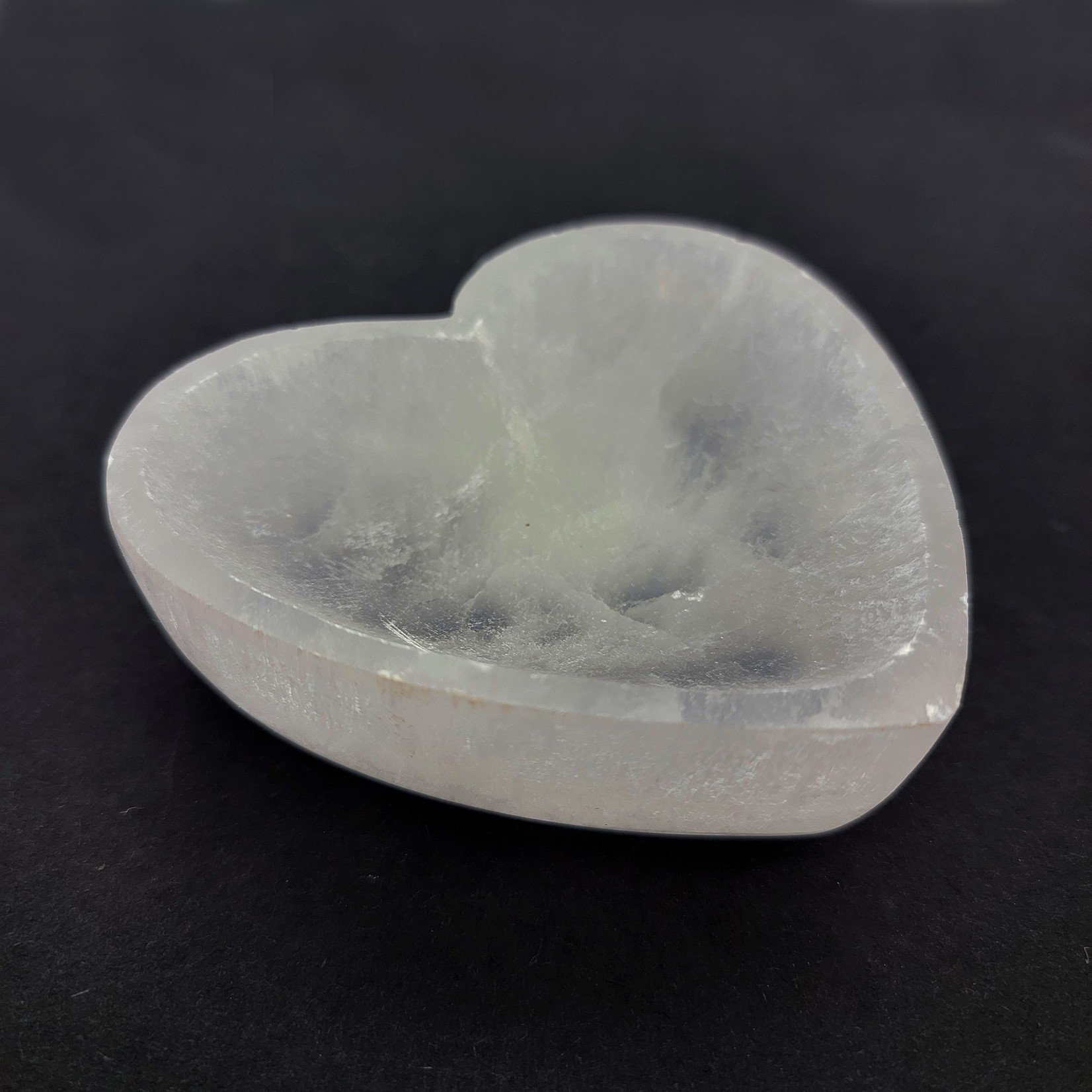 Selenite Heart Bowl 4''