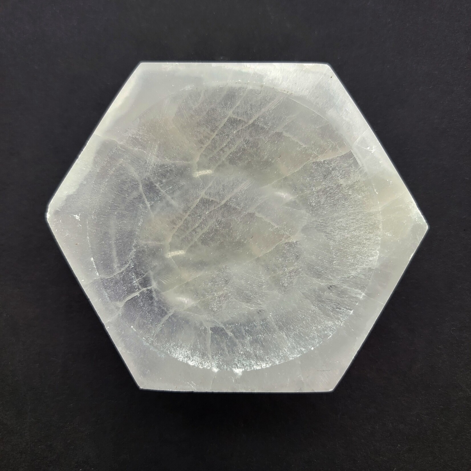 4" Selenite Hexagon Bowl