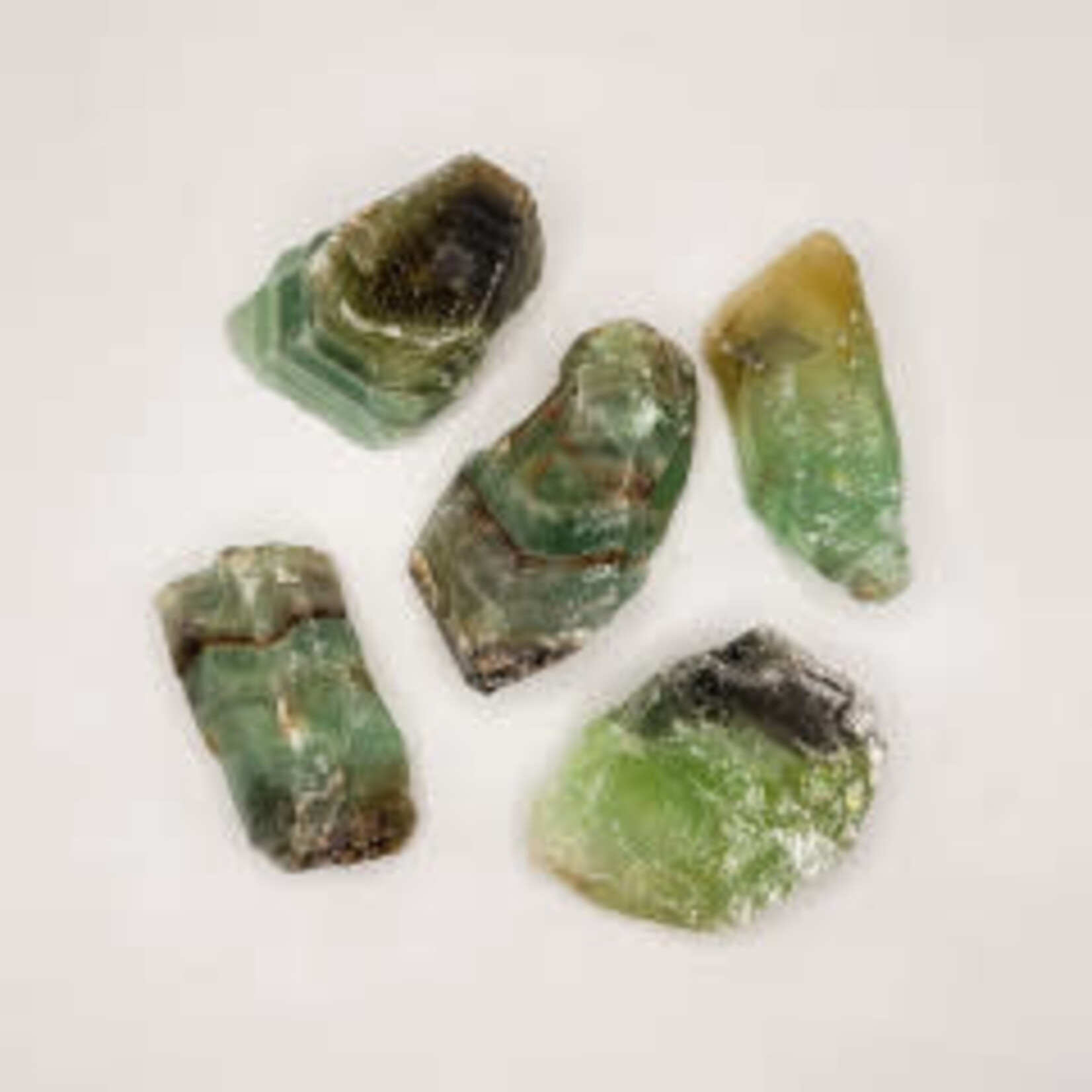 Mexican Green Calcite chunks, 1 to 3 inches