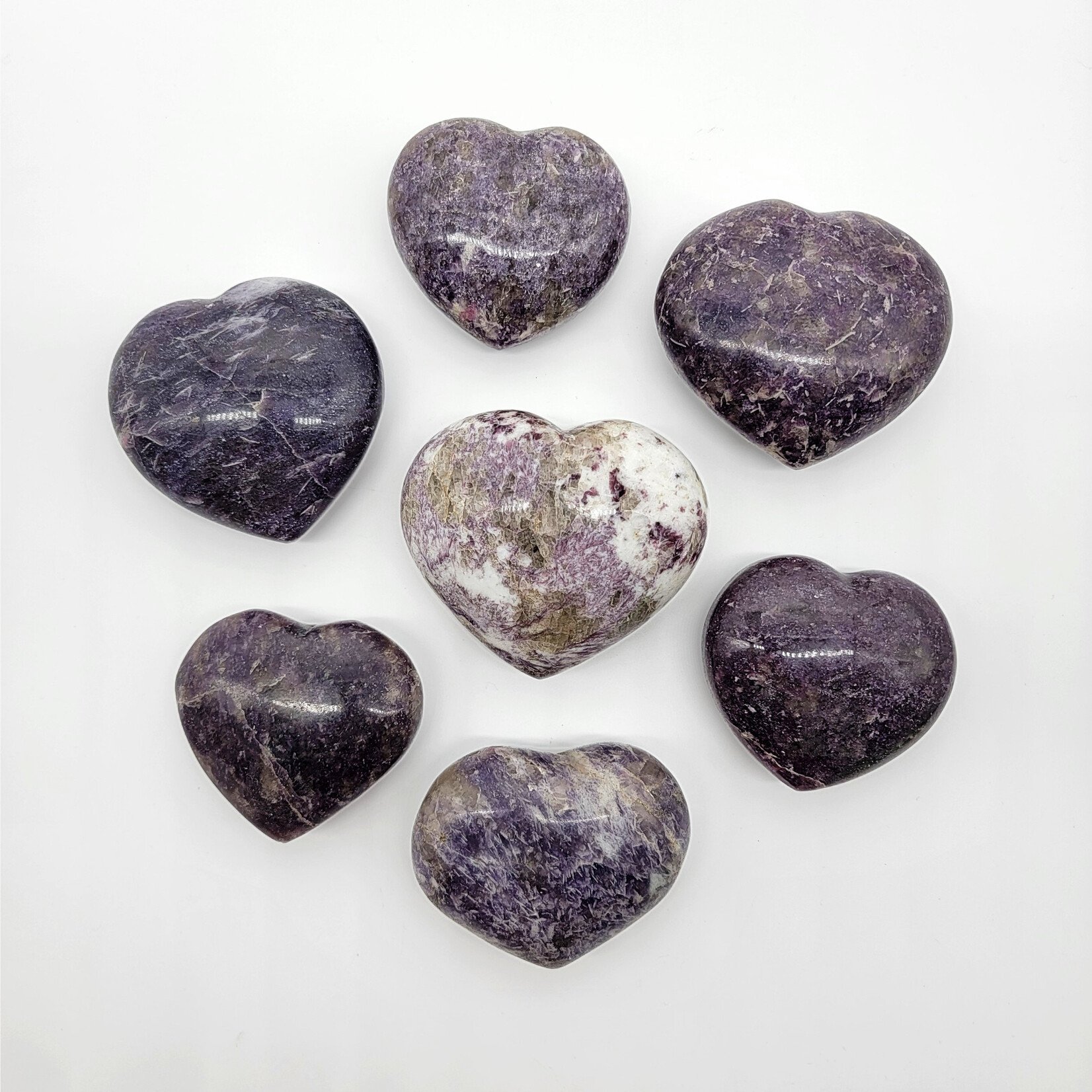 Lepidolite Hearts  Large