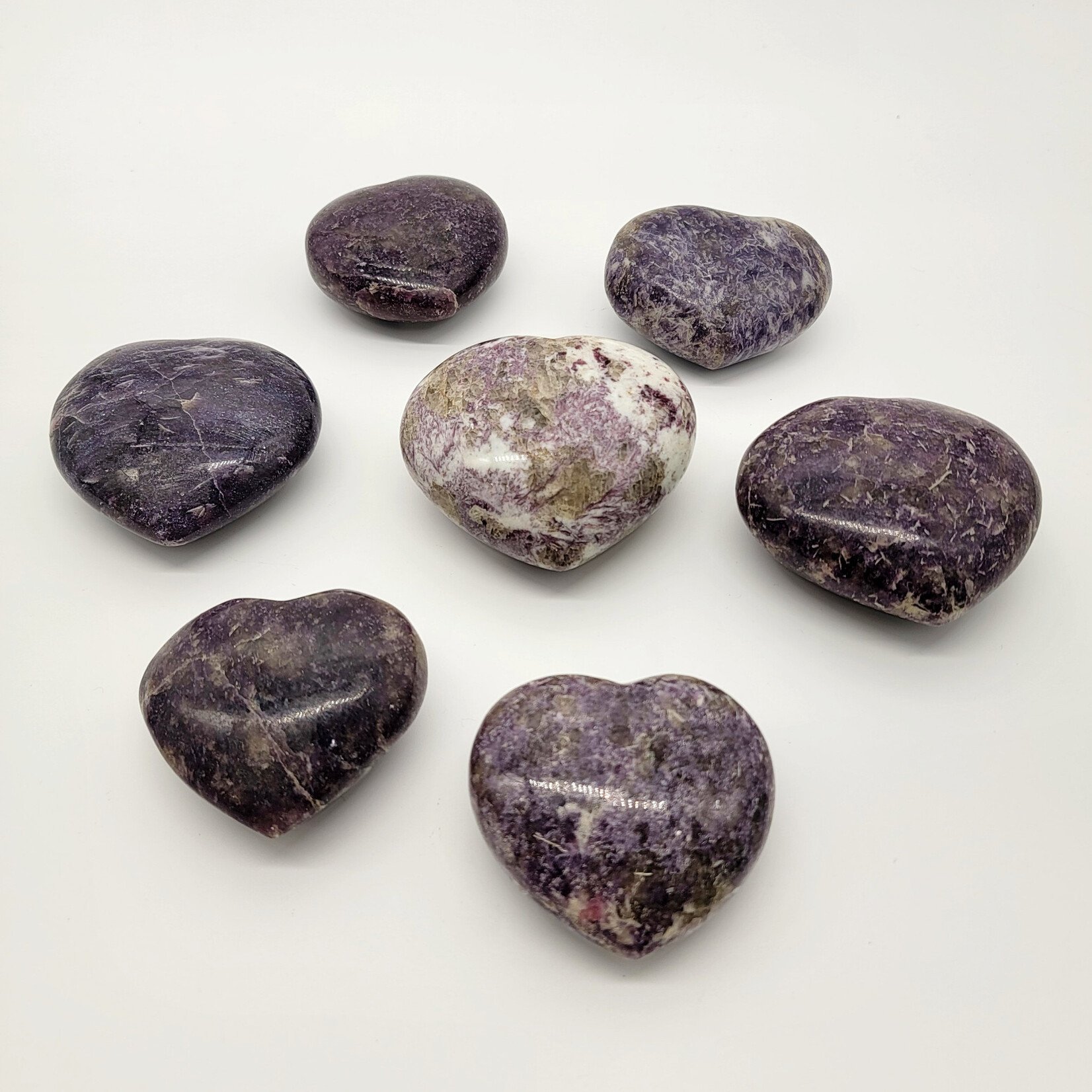 Lepidolite Hearts  Large