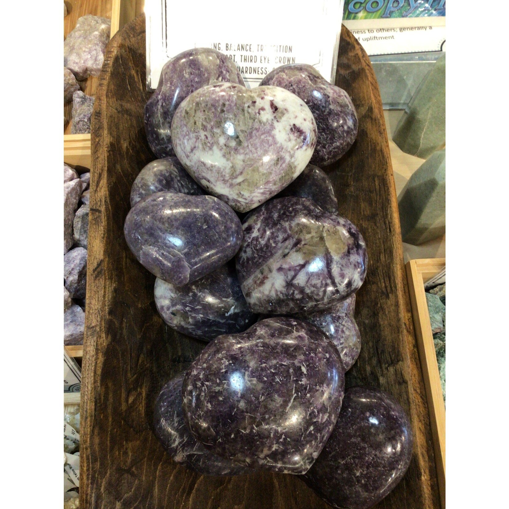 Lepidolite Hearts  Large