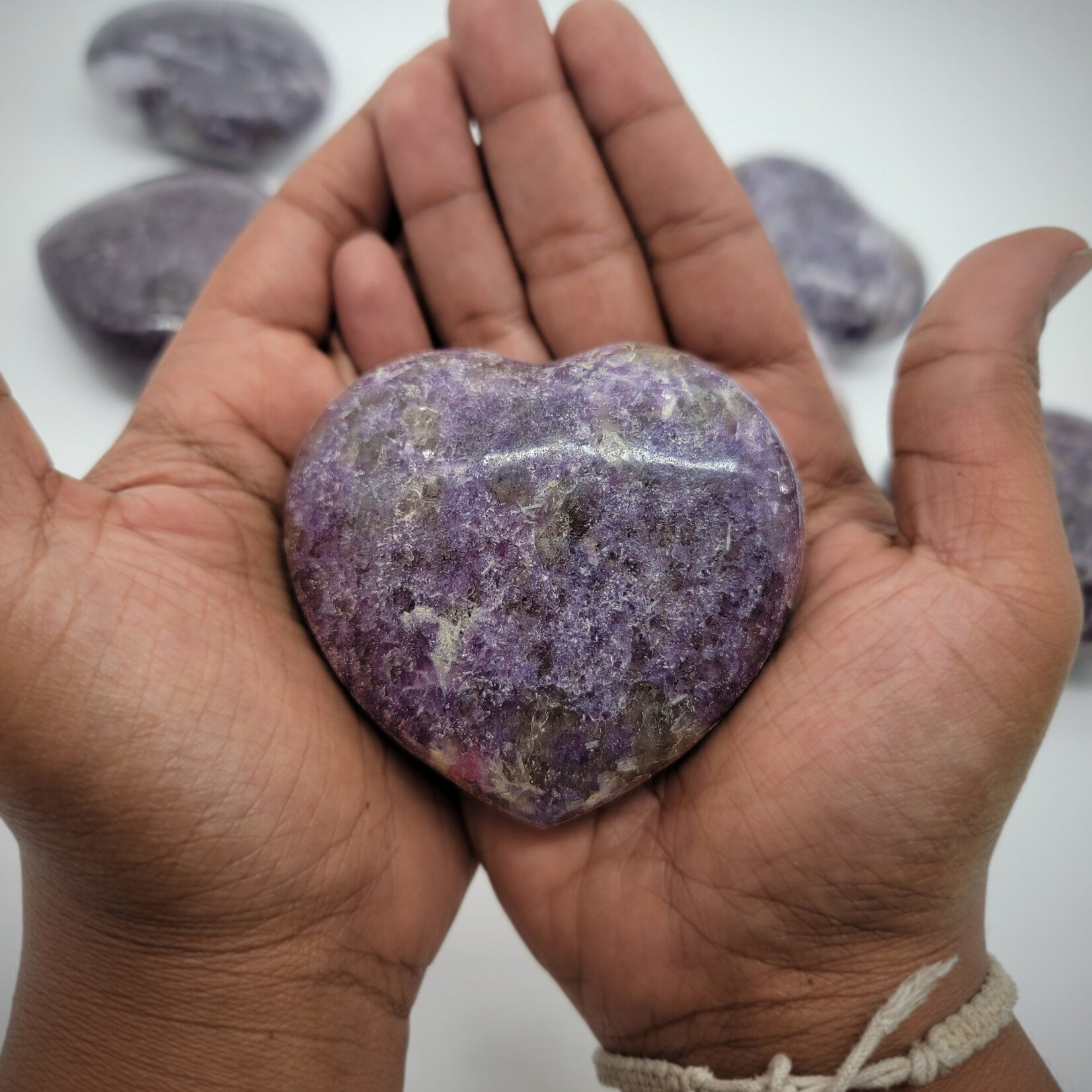 Lepidolite Hearts  Large