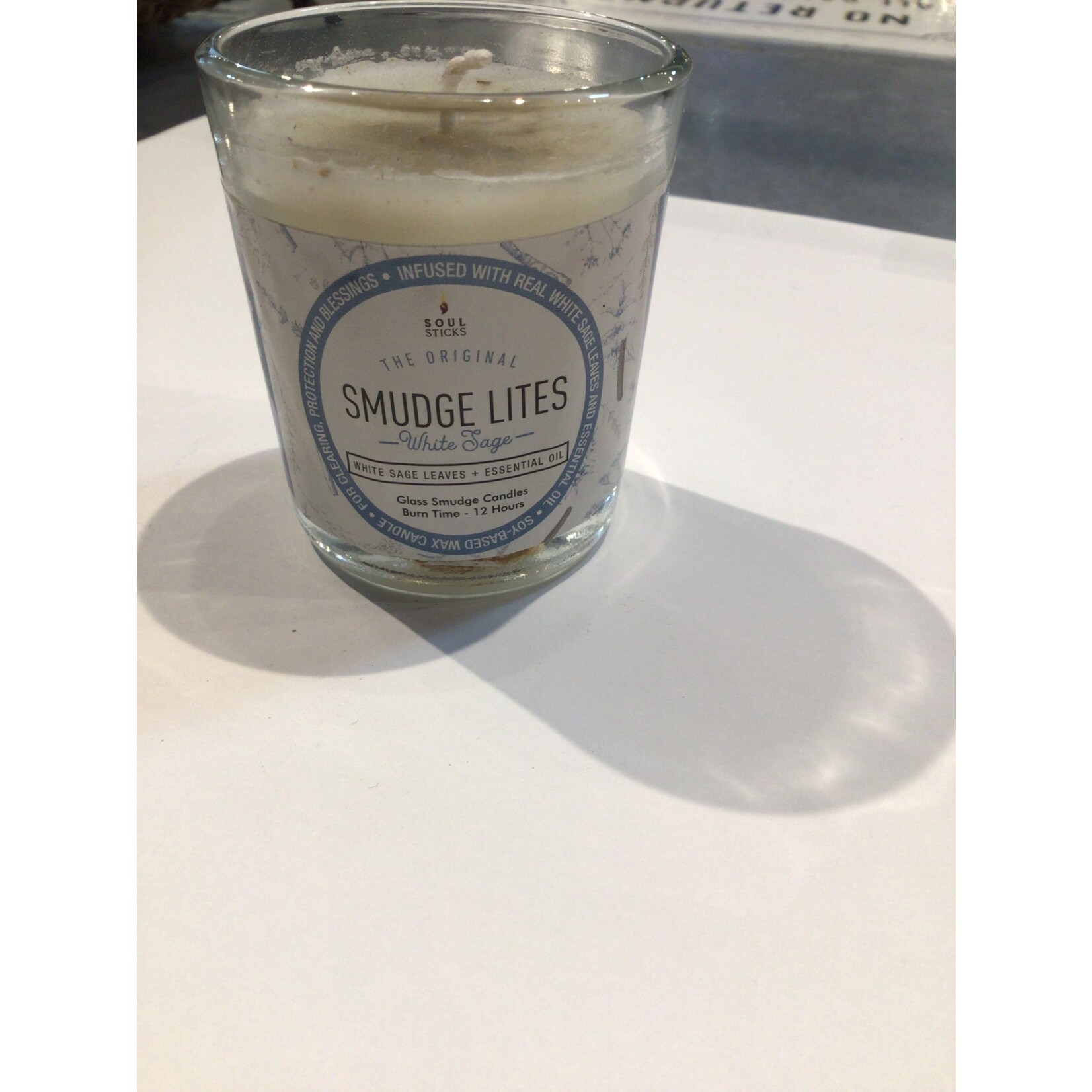 White Sage + Essential oil smudge votive
