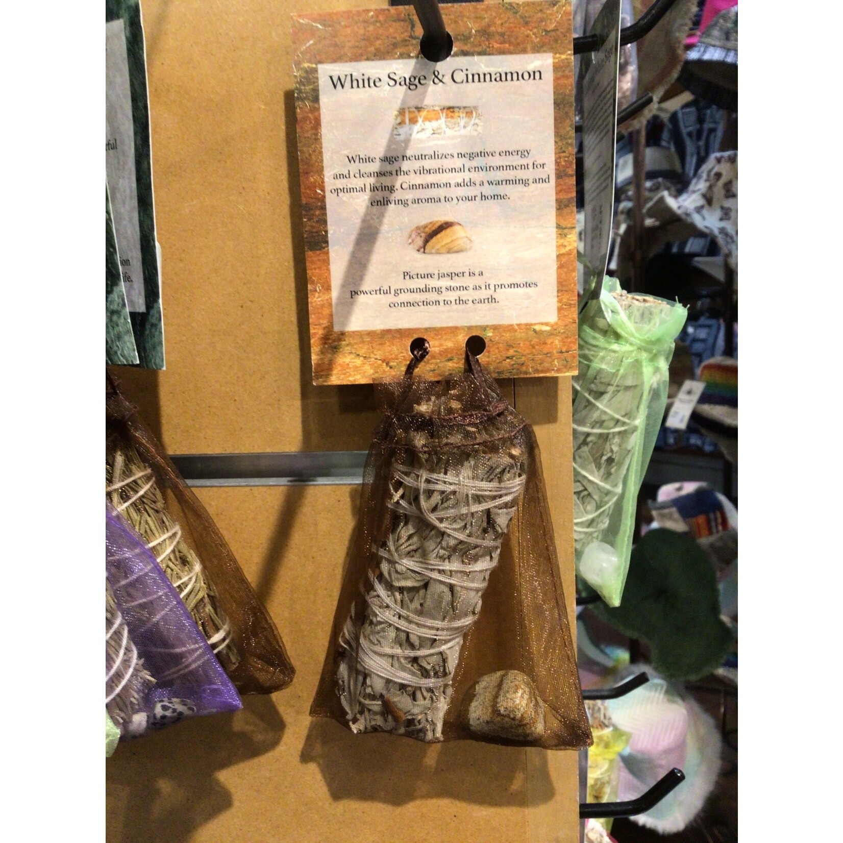White Sage & Cinnamon w/ Picture Jasper