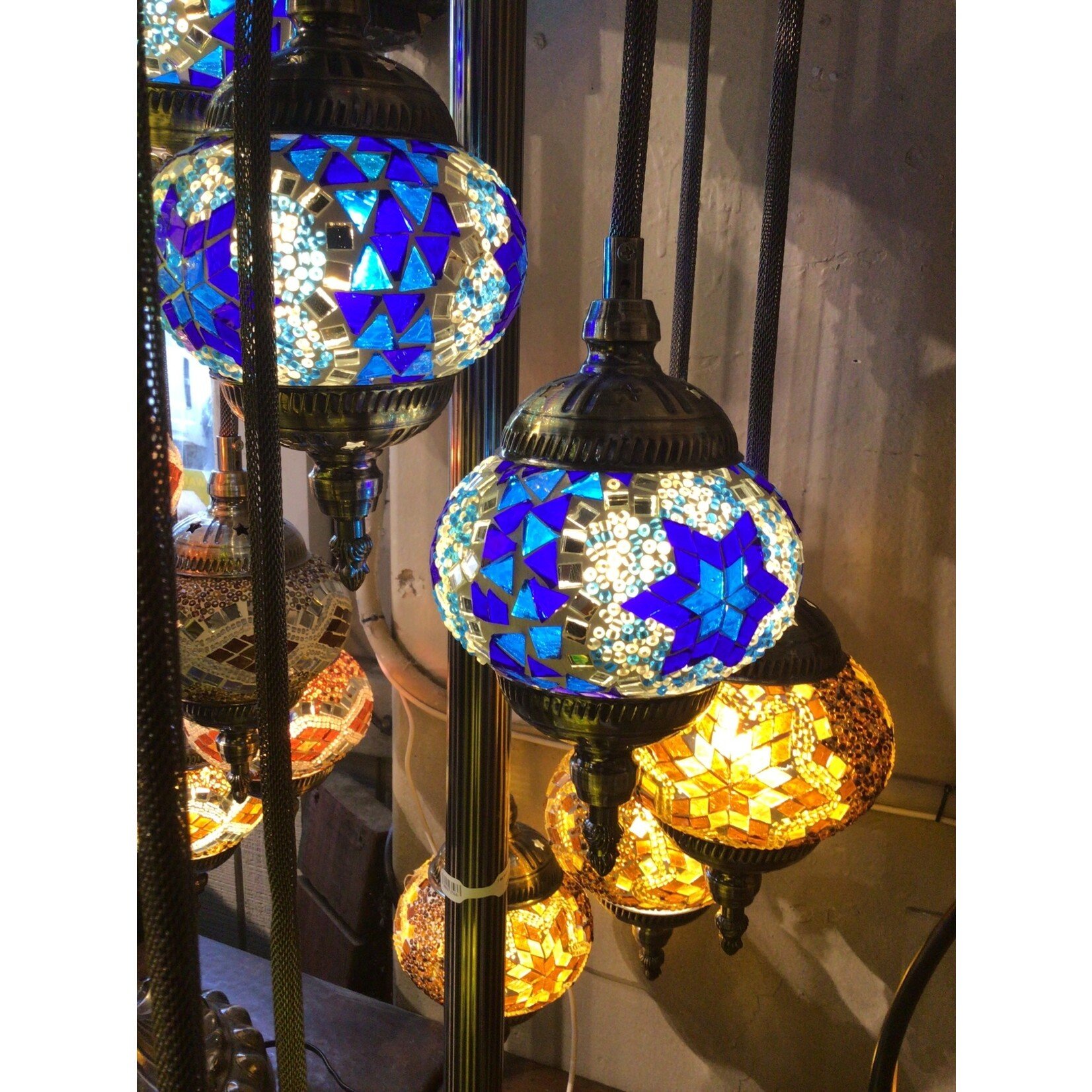 7 tier mosaic lamps