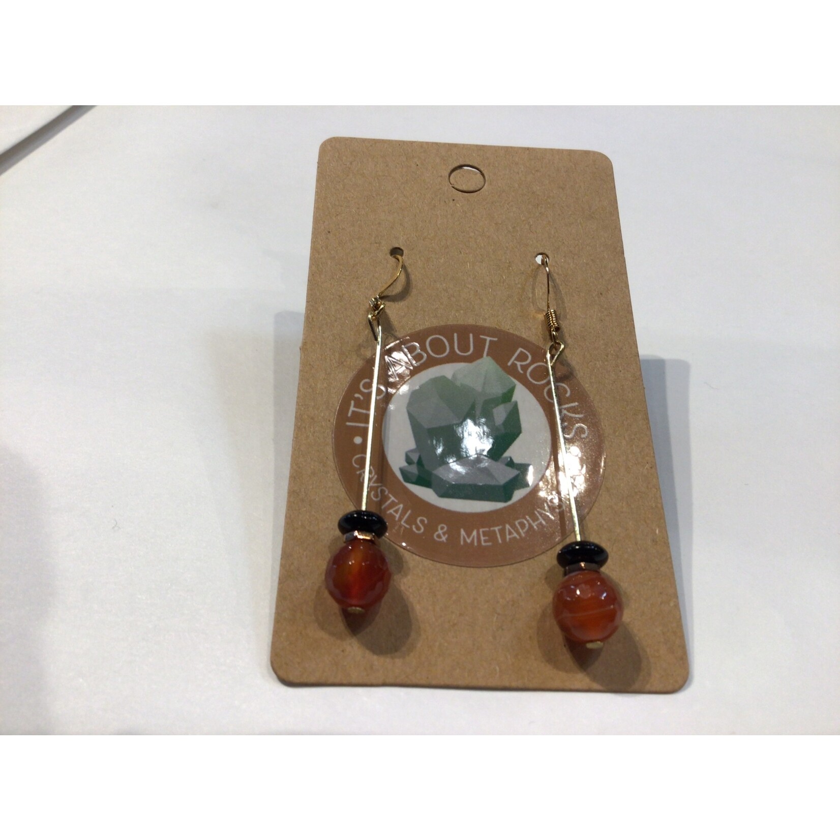 Sir Charles Carnelian/Black Onyx Earrings