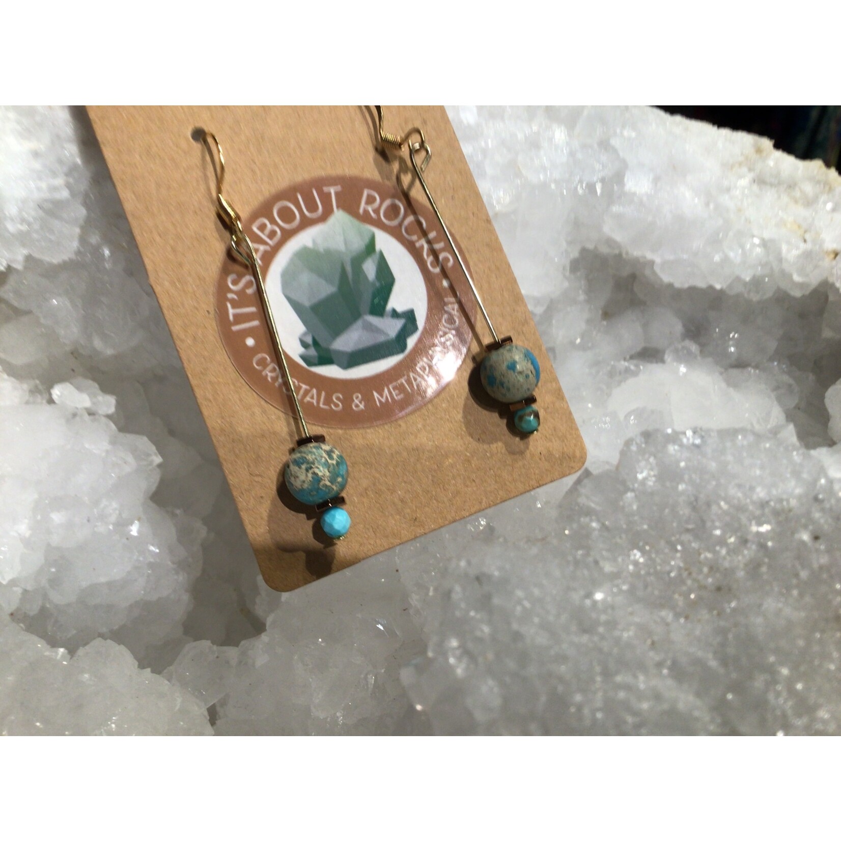 Sir Charles Matte Turquoise Earrings
