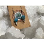 Sir Charles Teal Agate Earrings