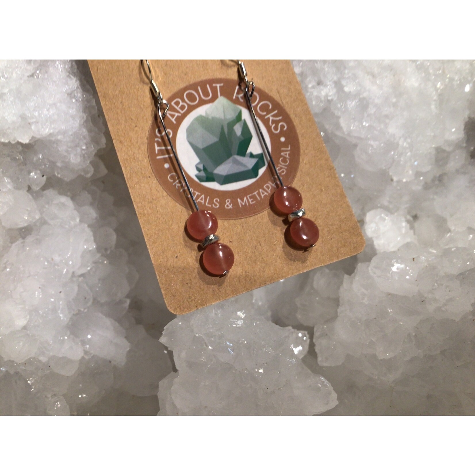 Sir Charles Peach Moonstone Earrings