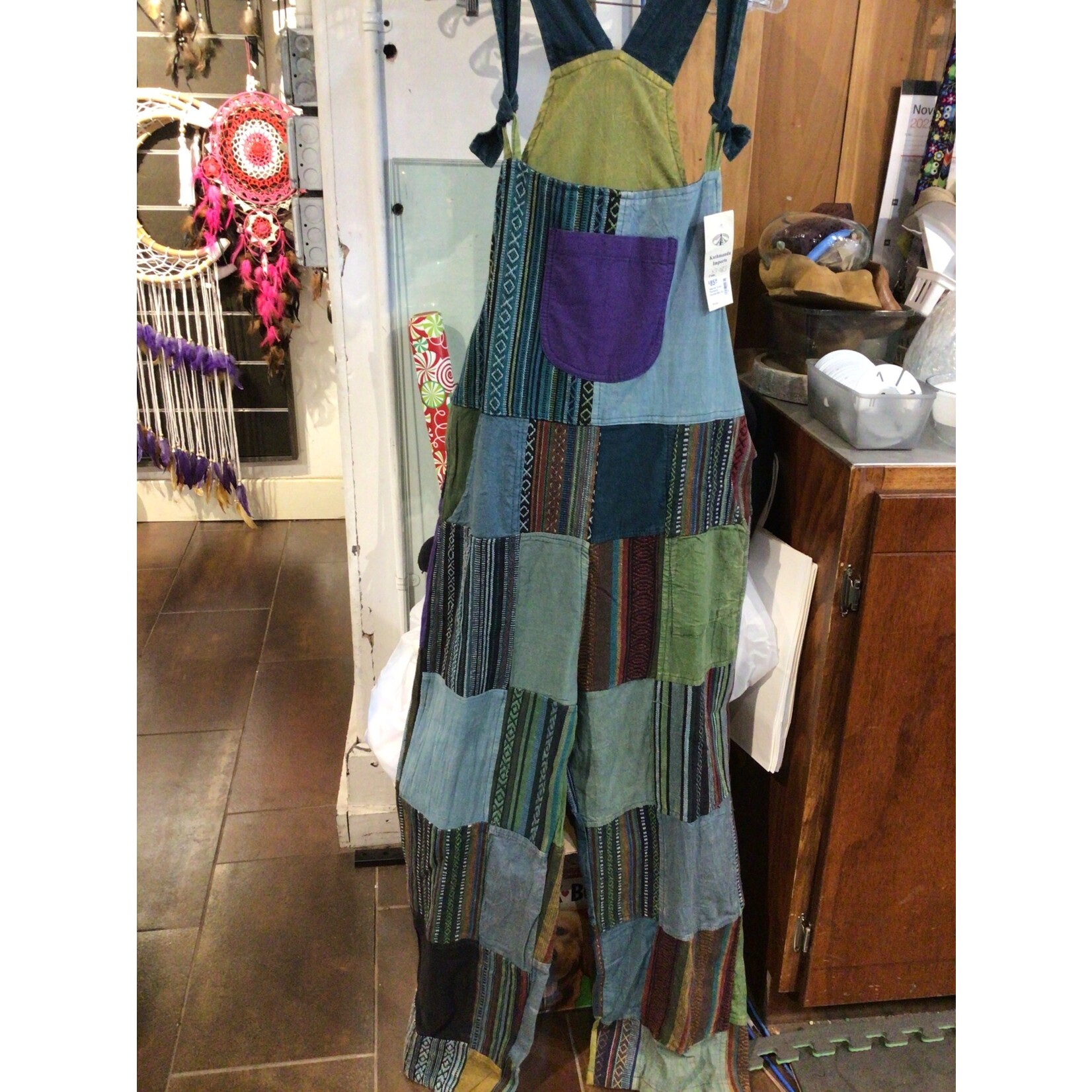 Cotton Patchwork Overalls