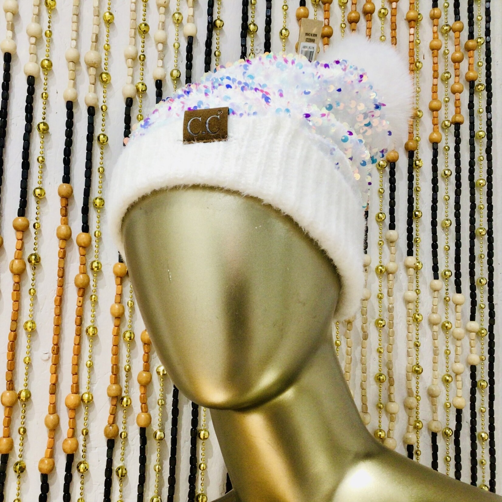 C.C. Sequin Beanie