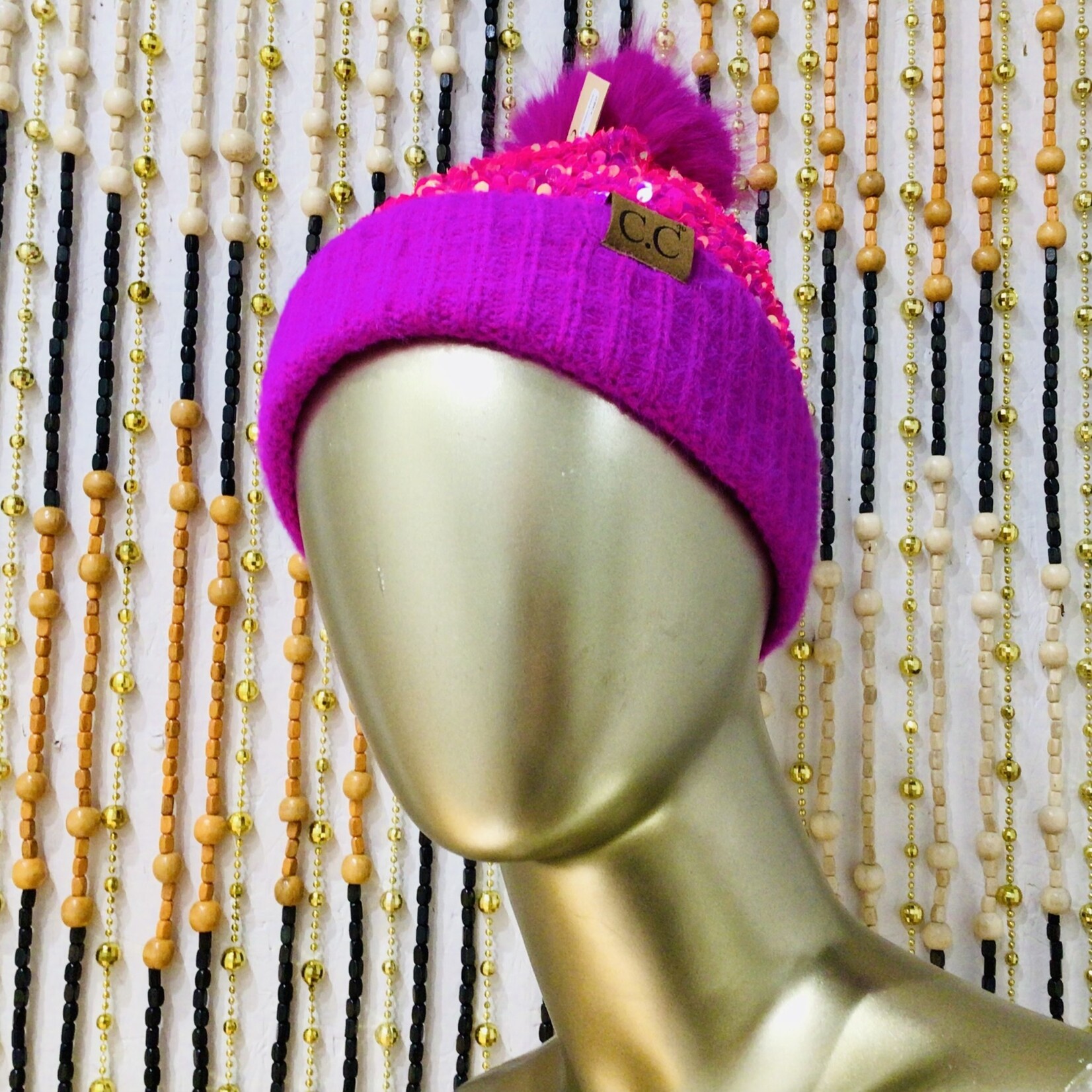 C.C. Sequin Beanie