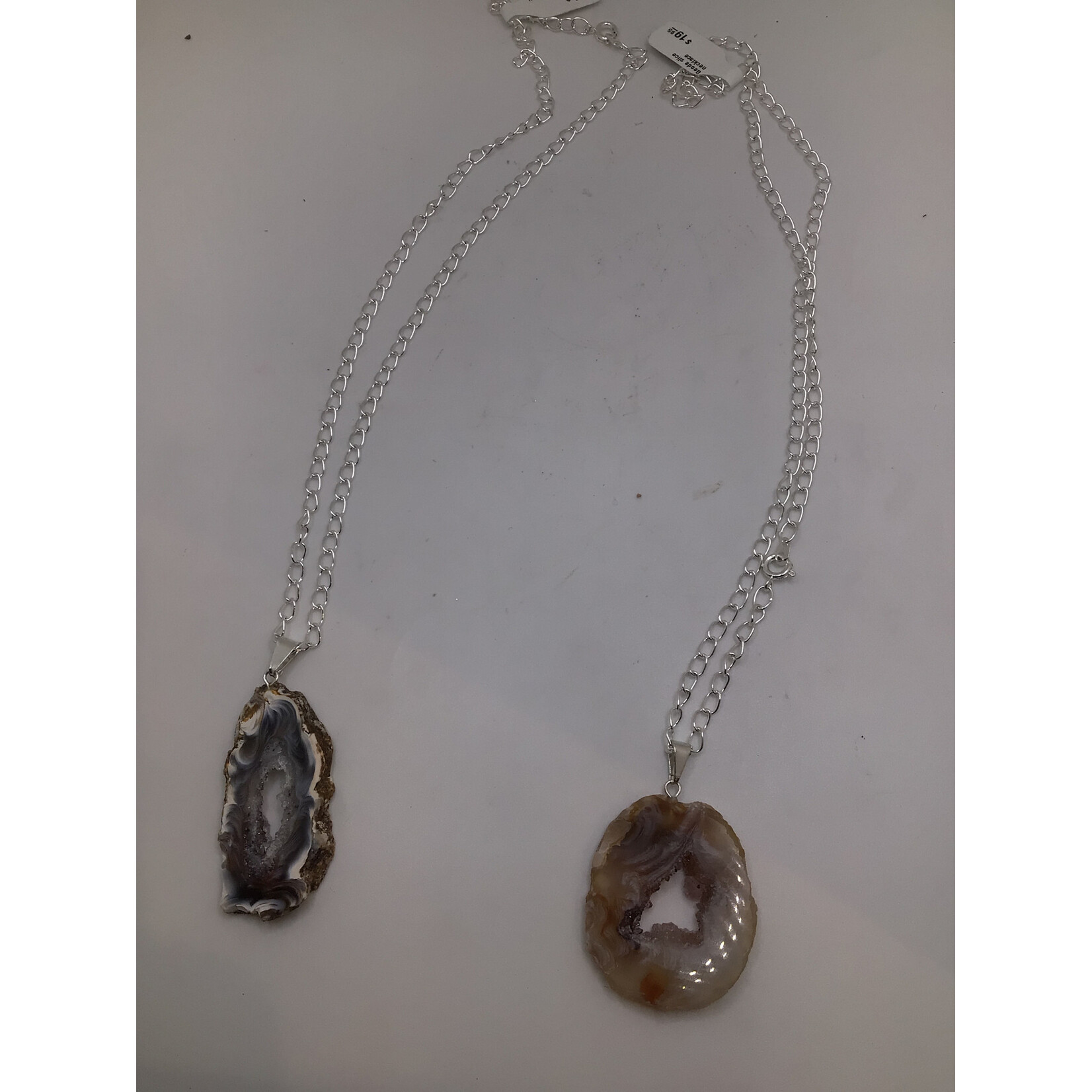 Geode slice necklace