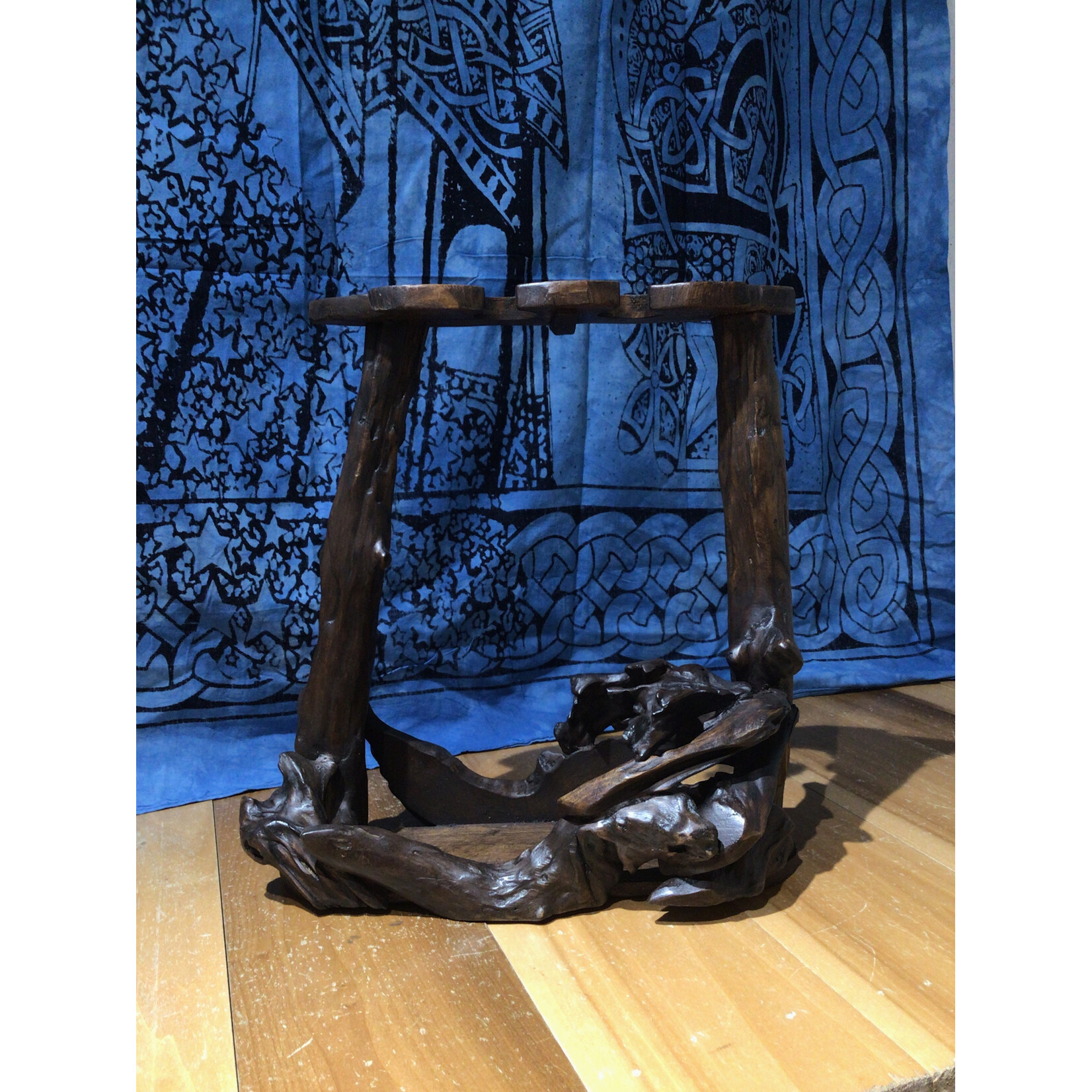 Two Glass Wine Wood Holder #230