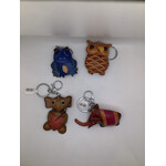 Assorted Leather Animal Keychain WL-4