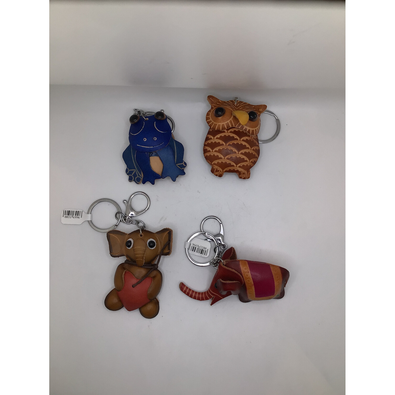 Assorted Leather Animal Keychain WL-4
