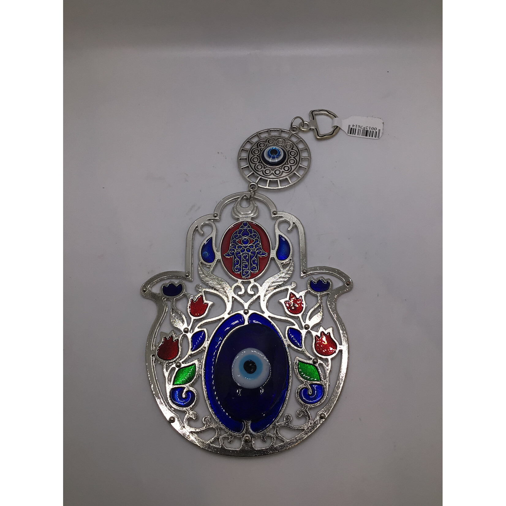 Flower Hamsa Hand Hanging Evil Eye EE-10