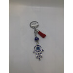 Evil Eye Red Tassel Hamsa Hand