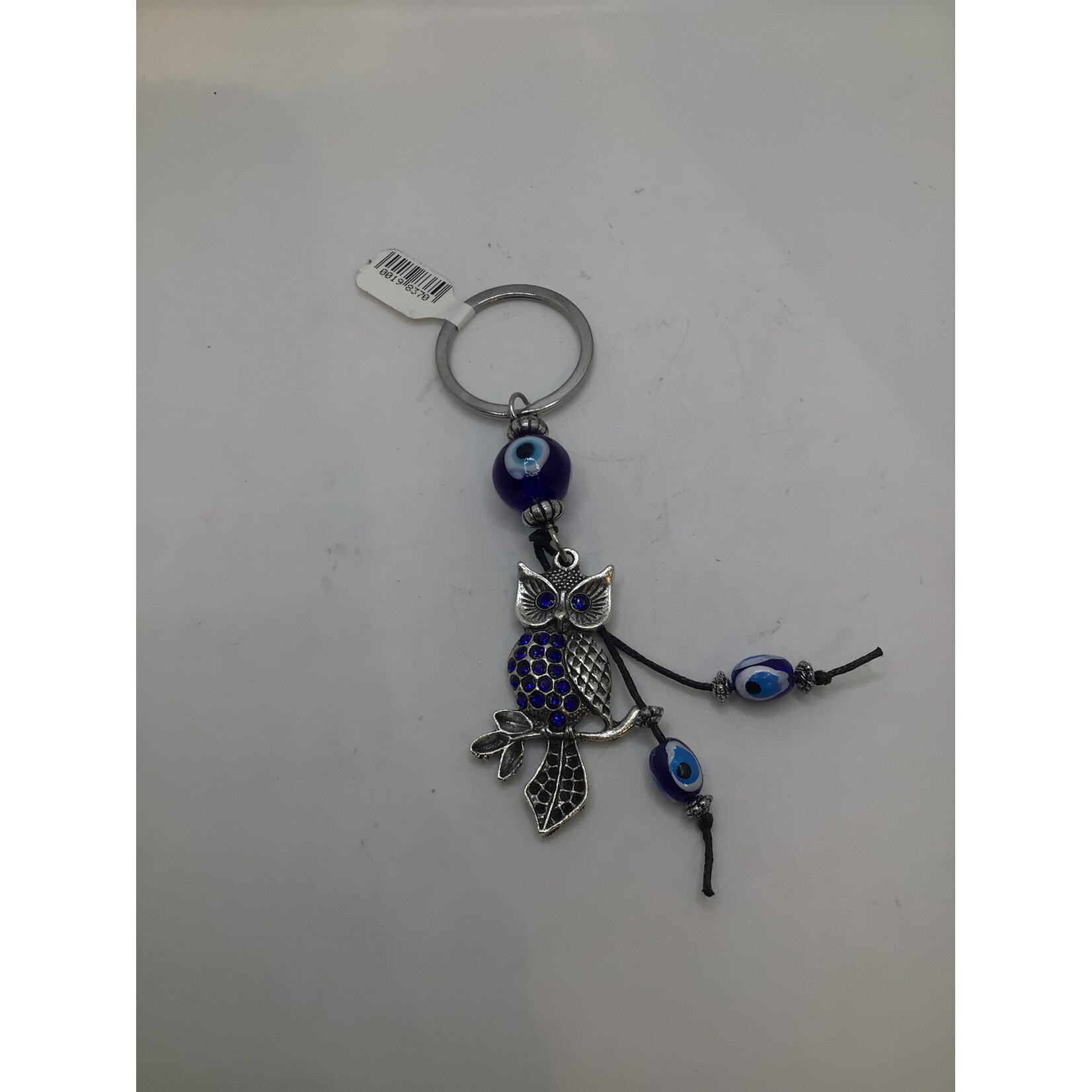 Owl on a Branch Evil Eye Key Chain