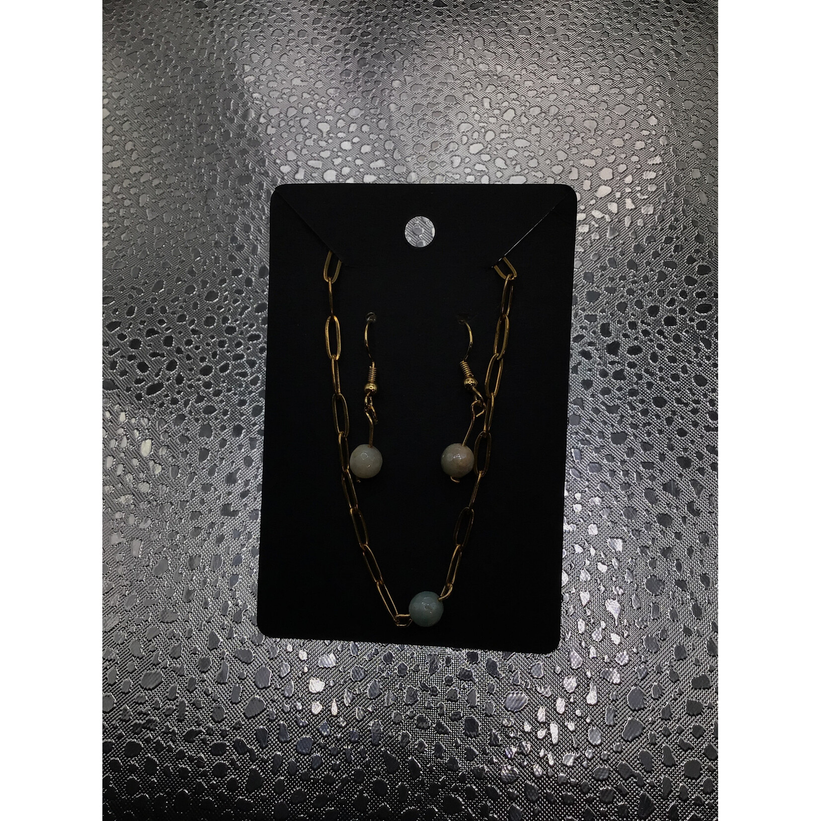 Gold Plated over SS Earring/Necklace Set