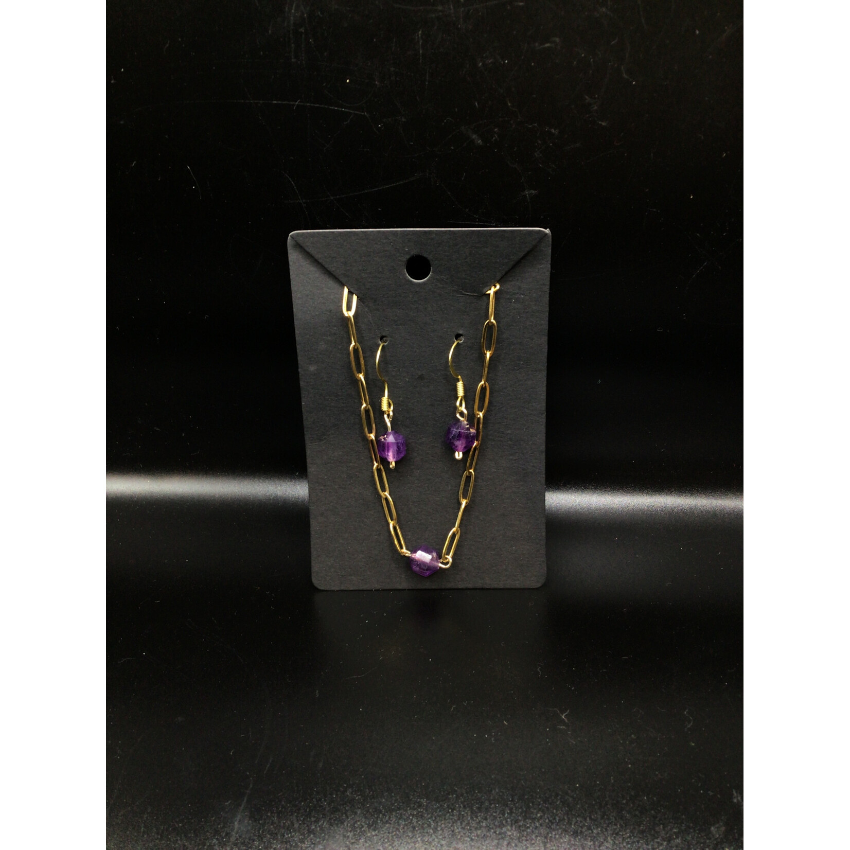 Gold Plated over SS Earring/Necklace Set