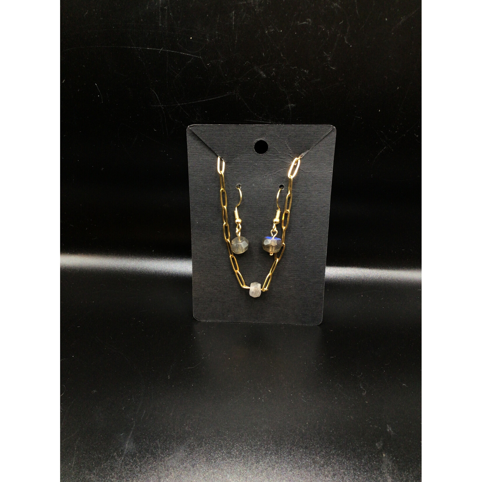 Gold Plated over SS Earring/Necklace Set