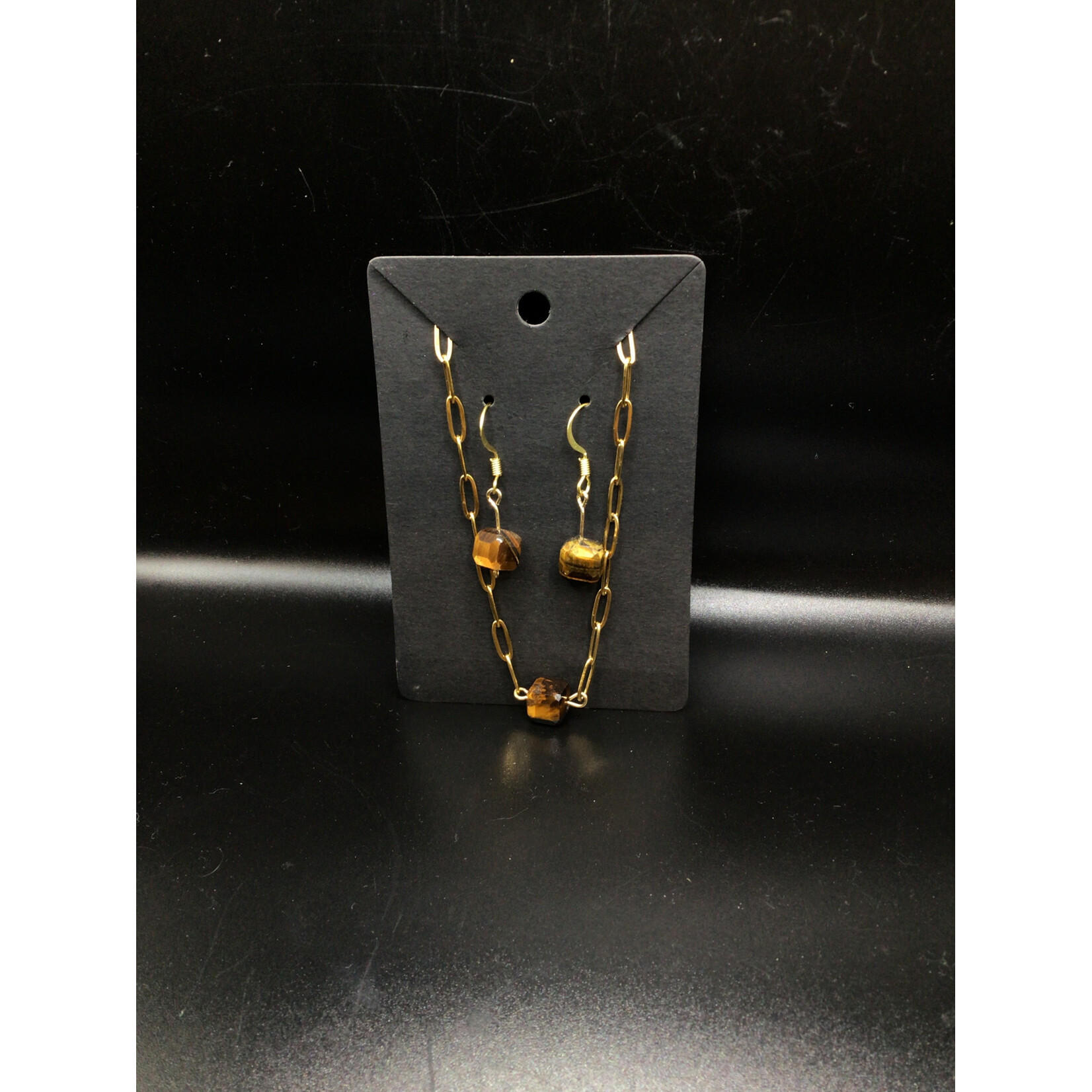 Gold Plated over SS Earring/Necklace Set