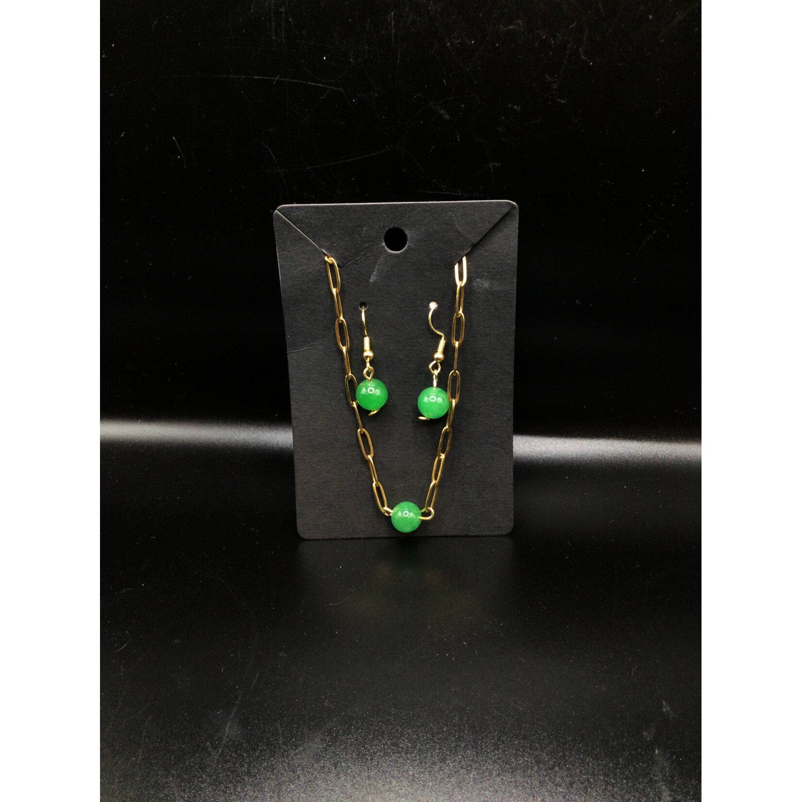 Gold Plated over SS Earring/Necklace Set