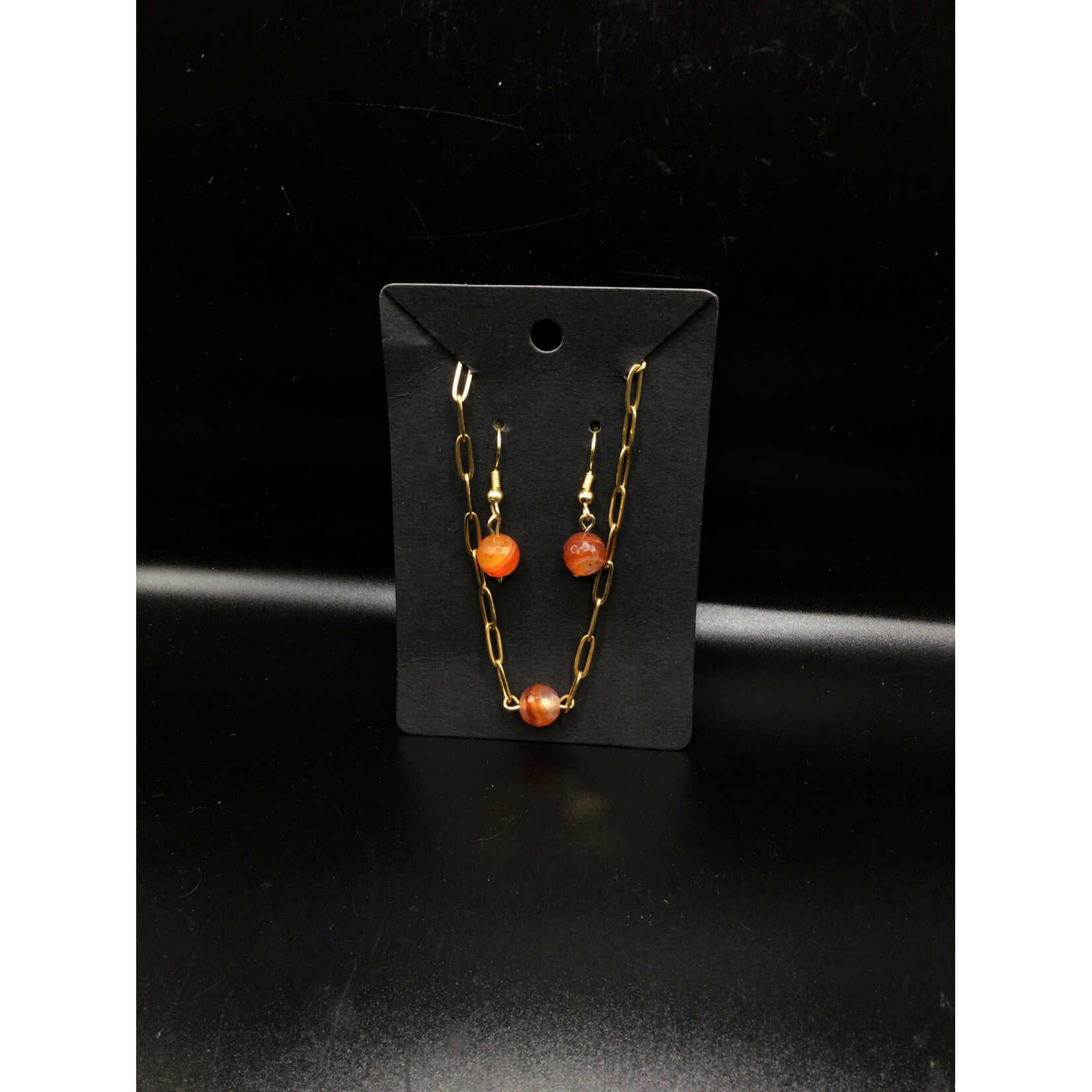 Gold Plated over SS Earring/Necklace Set