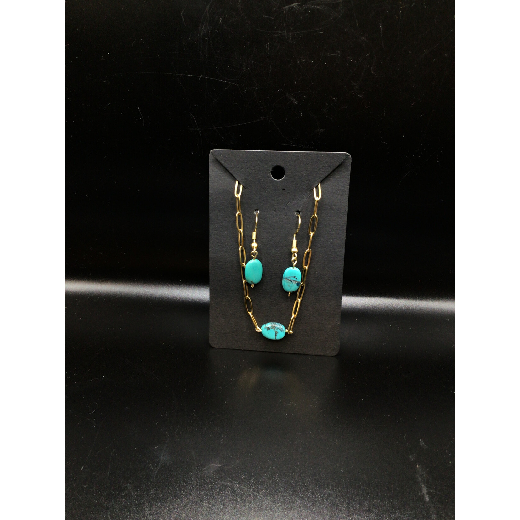 Gold Plated over SS Earring/Necklace Set