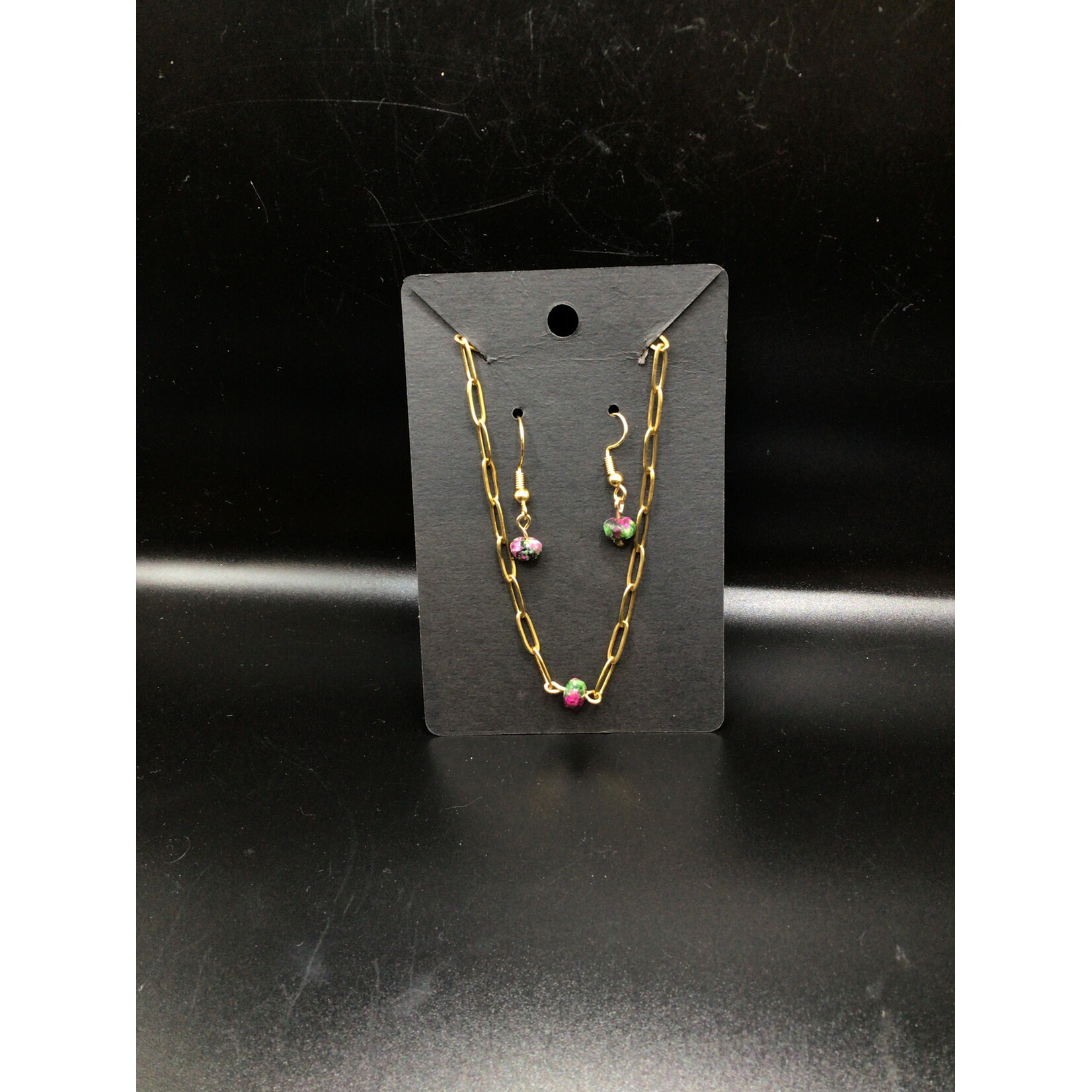 Gold Plated over SS Earring/Necklace Set